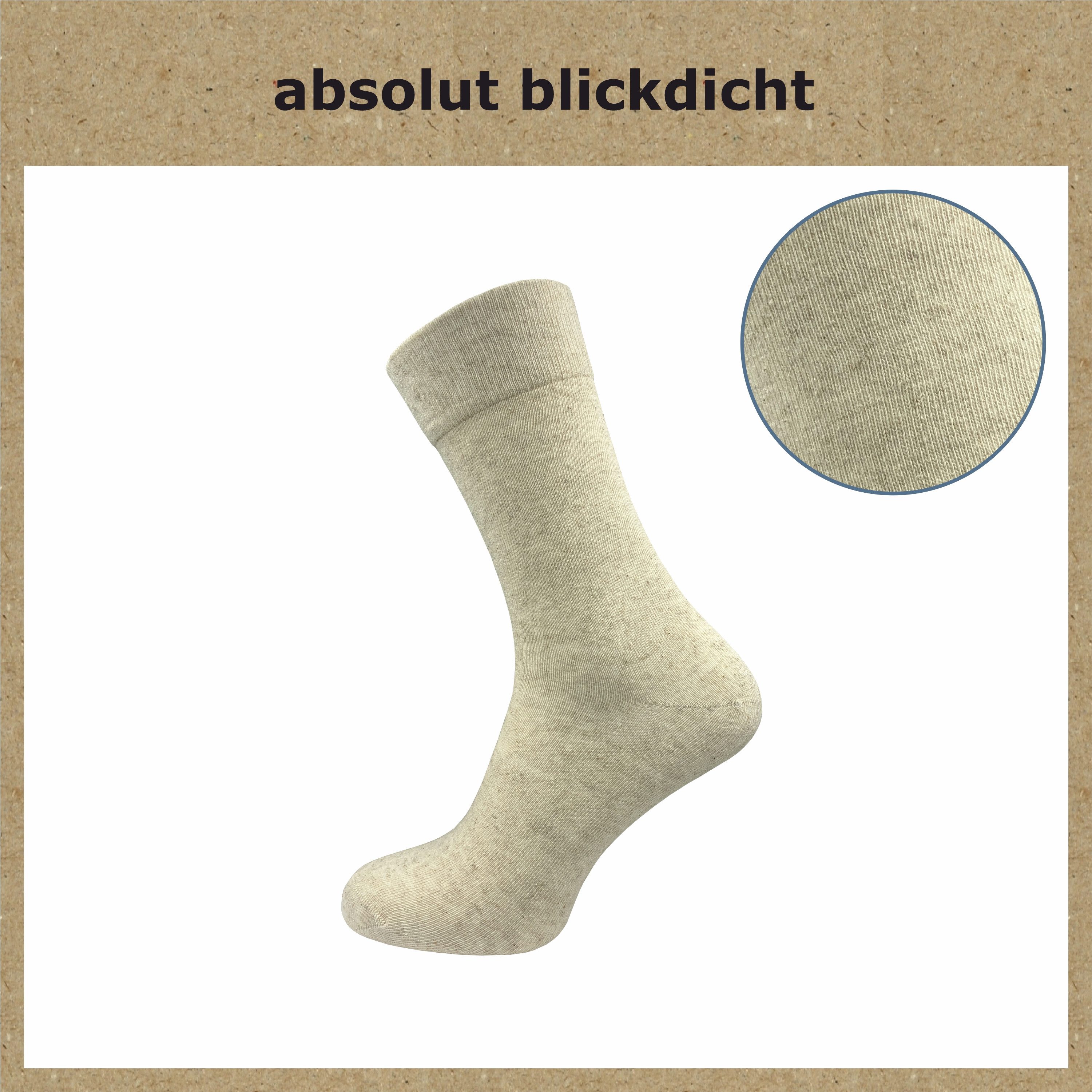 GAWILO Socken aus Leinen für Herren - ideale Socken für den Sommer (6 Paar) Hochwertige Leinensocken ohne Naht mit verstärkter Ferse & Spitze