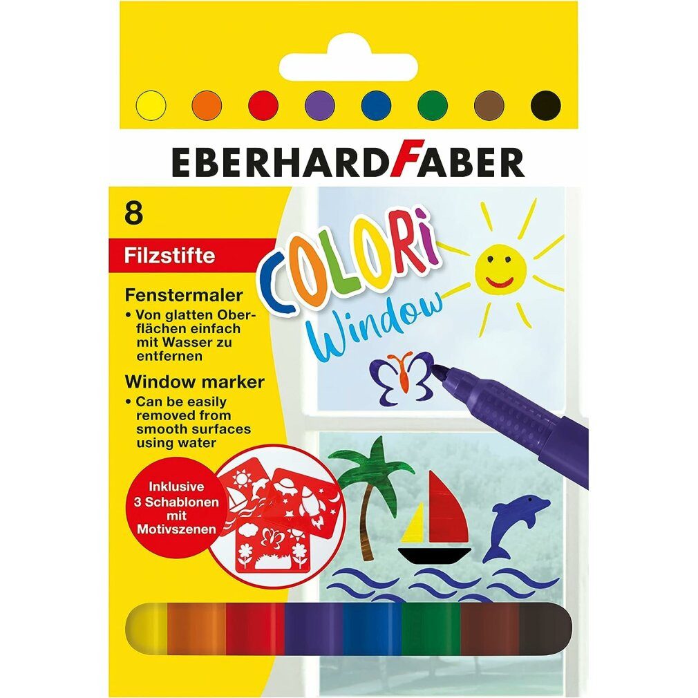 Eberhard Faber Filzstift COLORi Fenstermalfarben farbsortiert