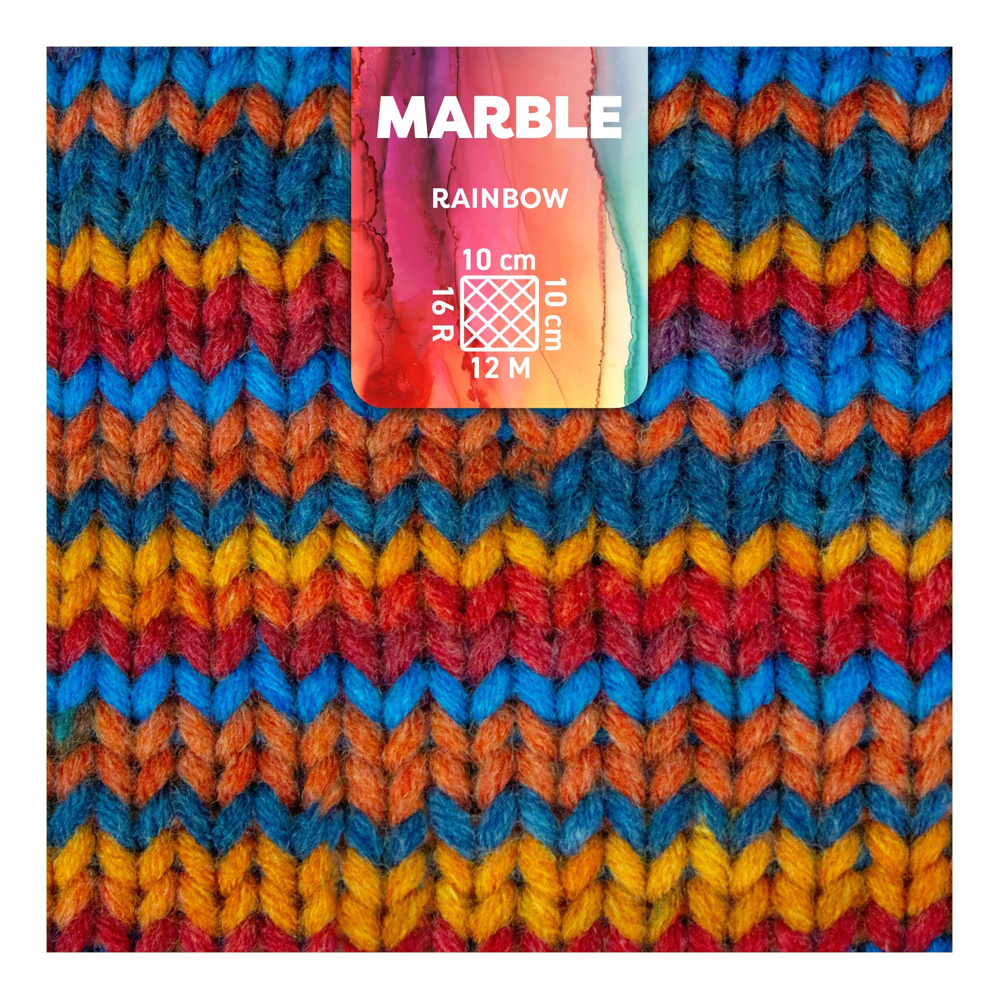 Thumbnail - myboshi Marble, Multicolor, mit Label Häkelwolle, 55 m (4-St., Marble Wolle mit Label Original Multicolor), Farbverlauf