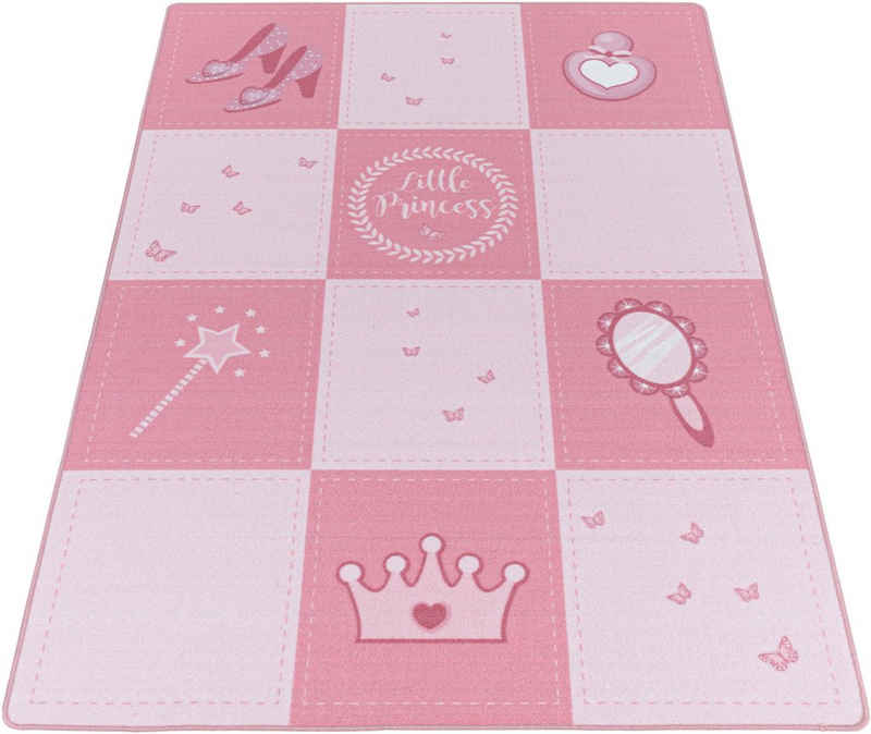 Kinderteppich PLAY 2905, Ayyildiz Teppiche, rechteckig, Höhe: 6 mm, robuster Kurzflor, Prinzessin, Kinderzimmer