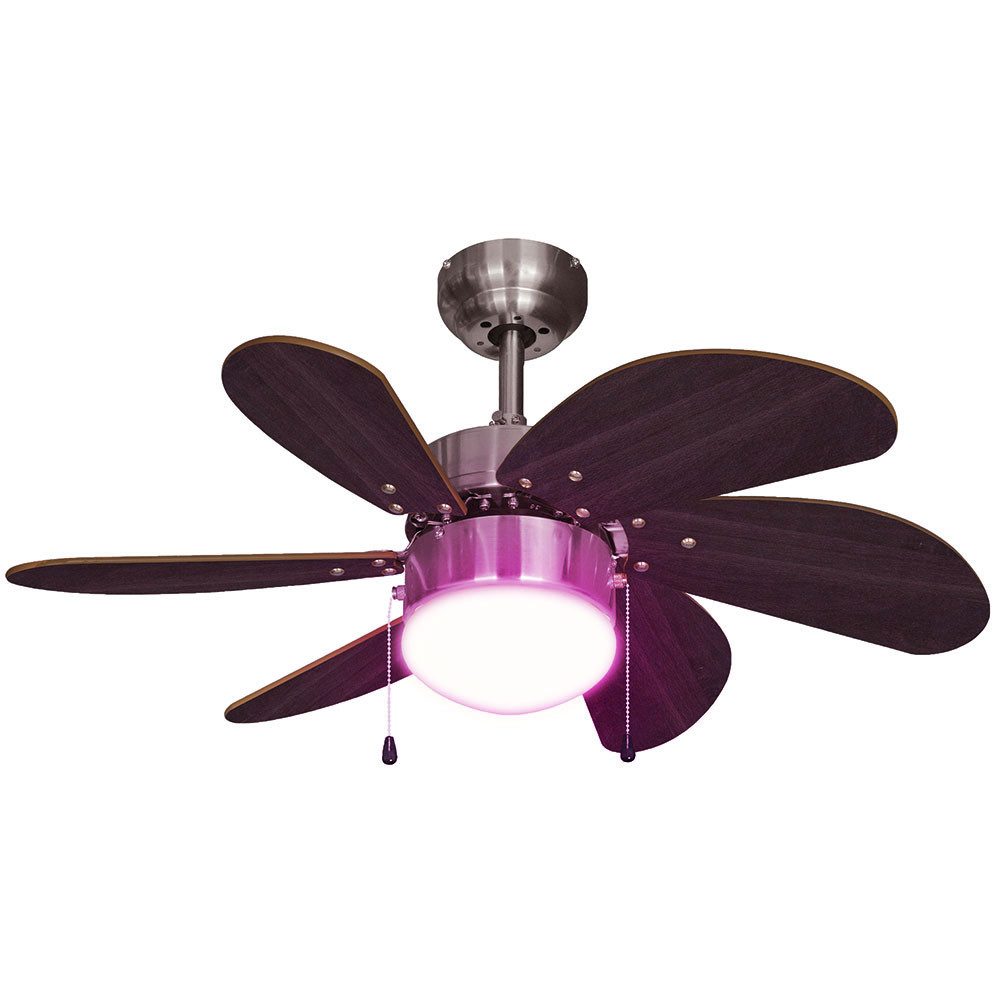 etc-shop Deckenventilator, Deckenventilator Vor-Rücklauf Zugschalter Deckenlampe Smart LED