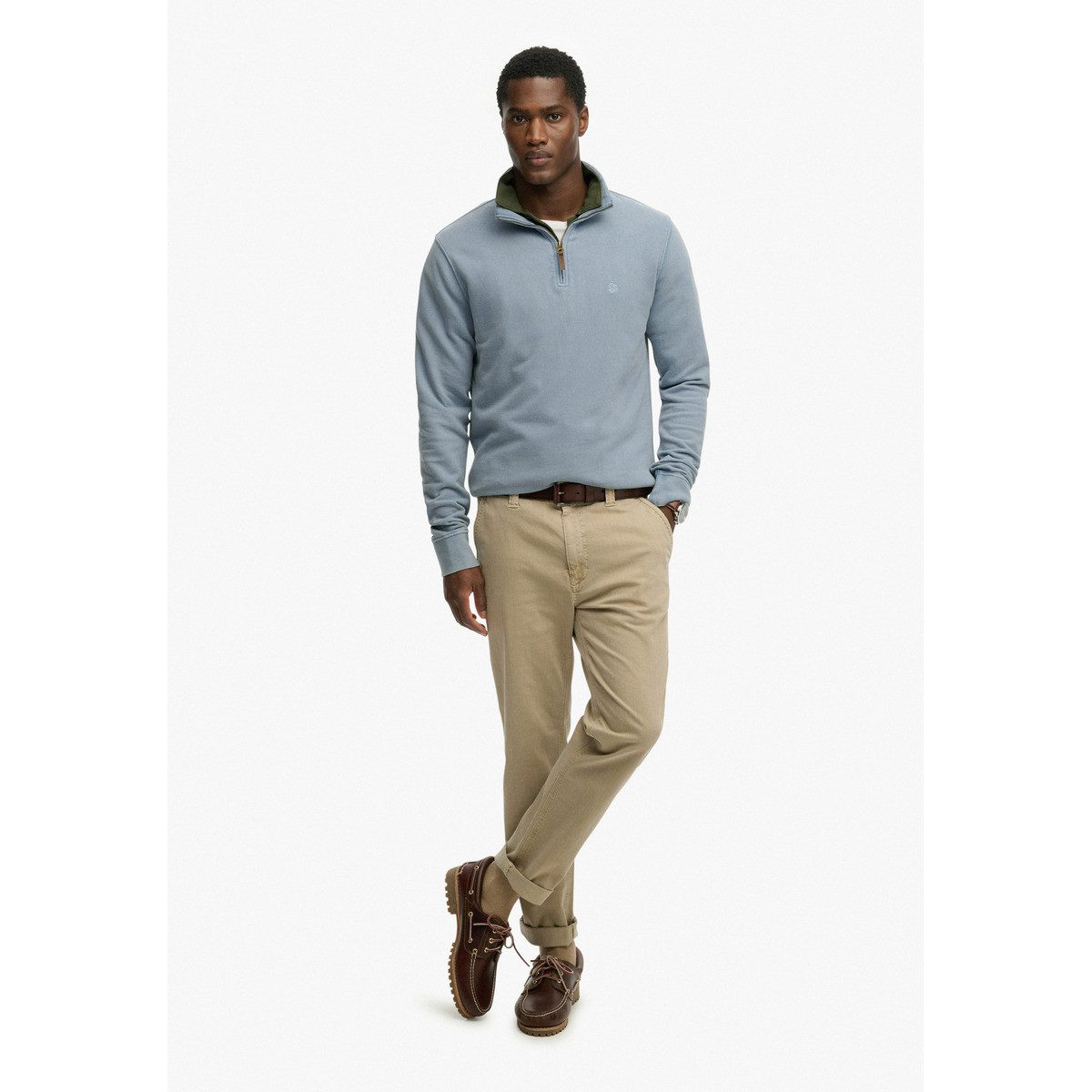 Superdry Sweatshirt Classic Essential Half Zip Herren Pullover, Shirt, Sweater, Langarmshirt, Dress