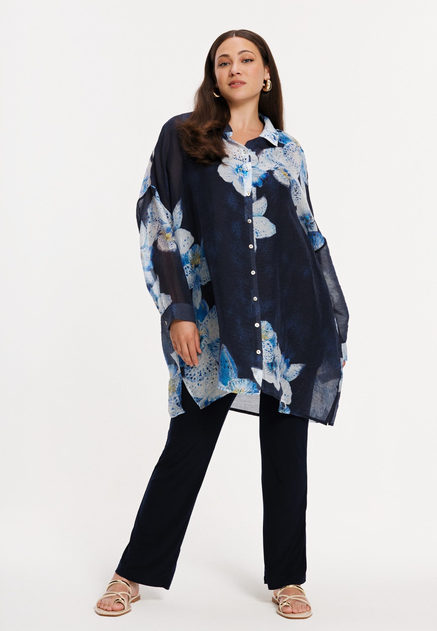 YOEK Blusentop Damen Bluse mit Druck