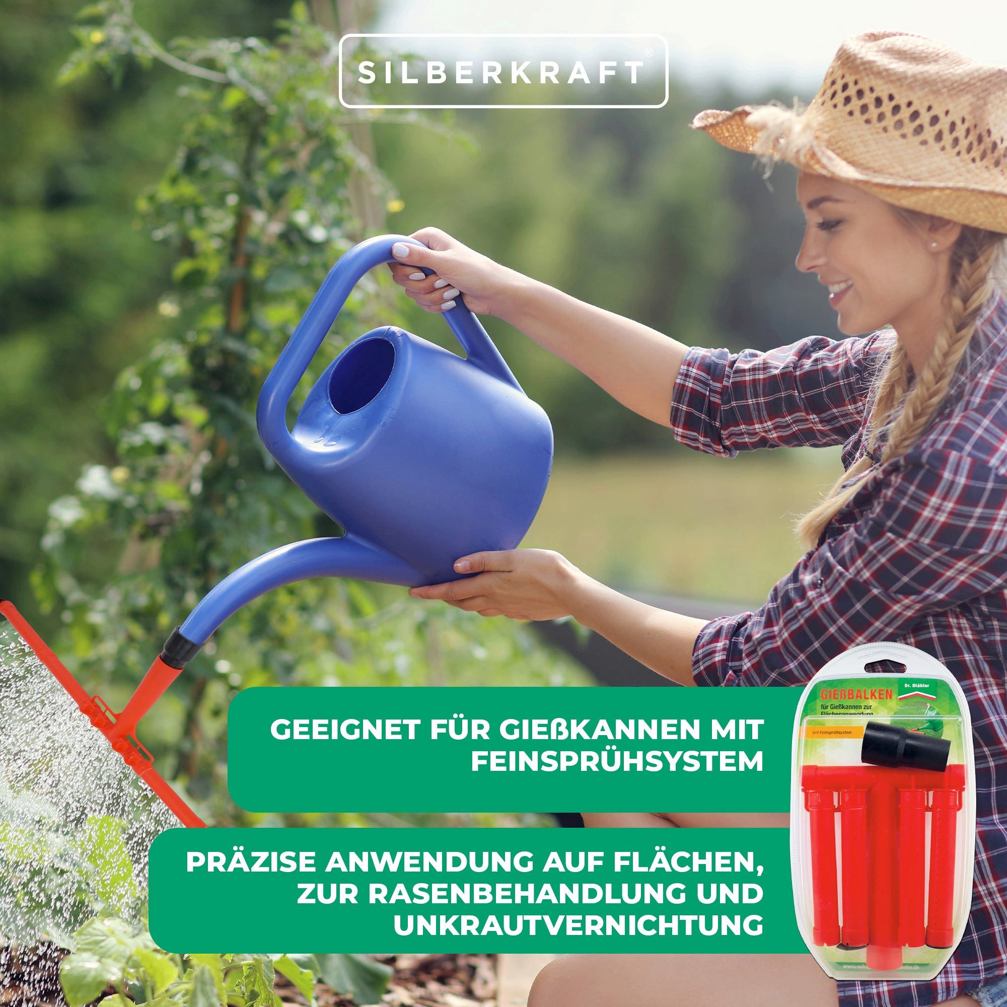 Dr. Stähler Unkrautbekämpfungsmittel Gießbalken für präzises Gießen und Unkrautvernichtung im Garten, Flächendeckend und pflanzenschonend gießen, Gleichmäßige Bewässerung mit einstellbarer Gießbreite
