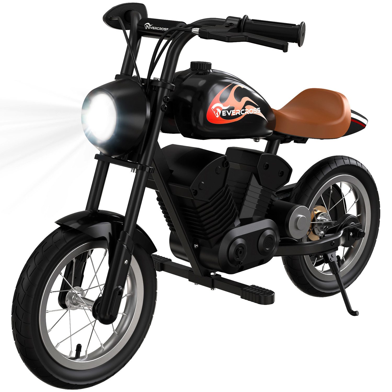 EVERCROSS TECH Elektro-Kindermotorrad EV08M Elektro Motorrad mit 150W Motor, 12 Zoll Luftreifen, MAX 10KM Lange Reichweite, Elektromotorrad für Kinder