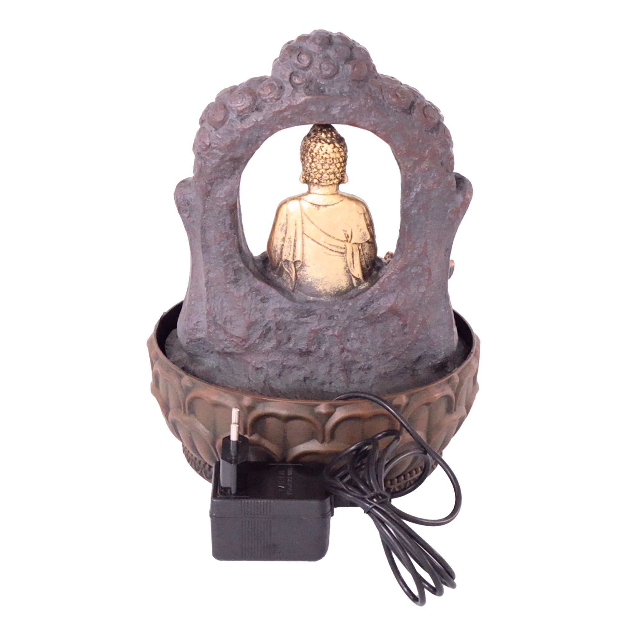 Lemodo Zimmerbrunnen Tischbrunnen Buddha mit Beleuchtung, mit LED-Beleuchtung – Bild 5 von 5