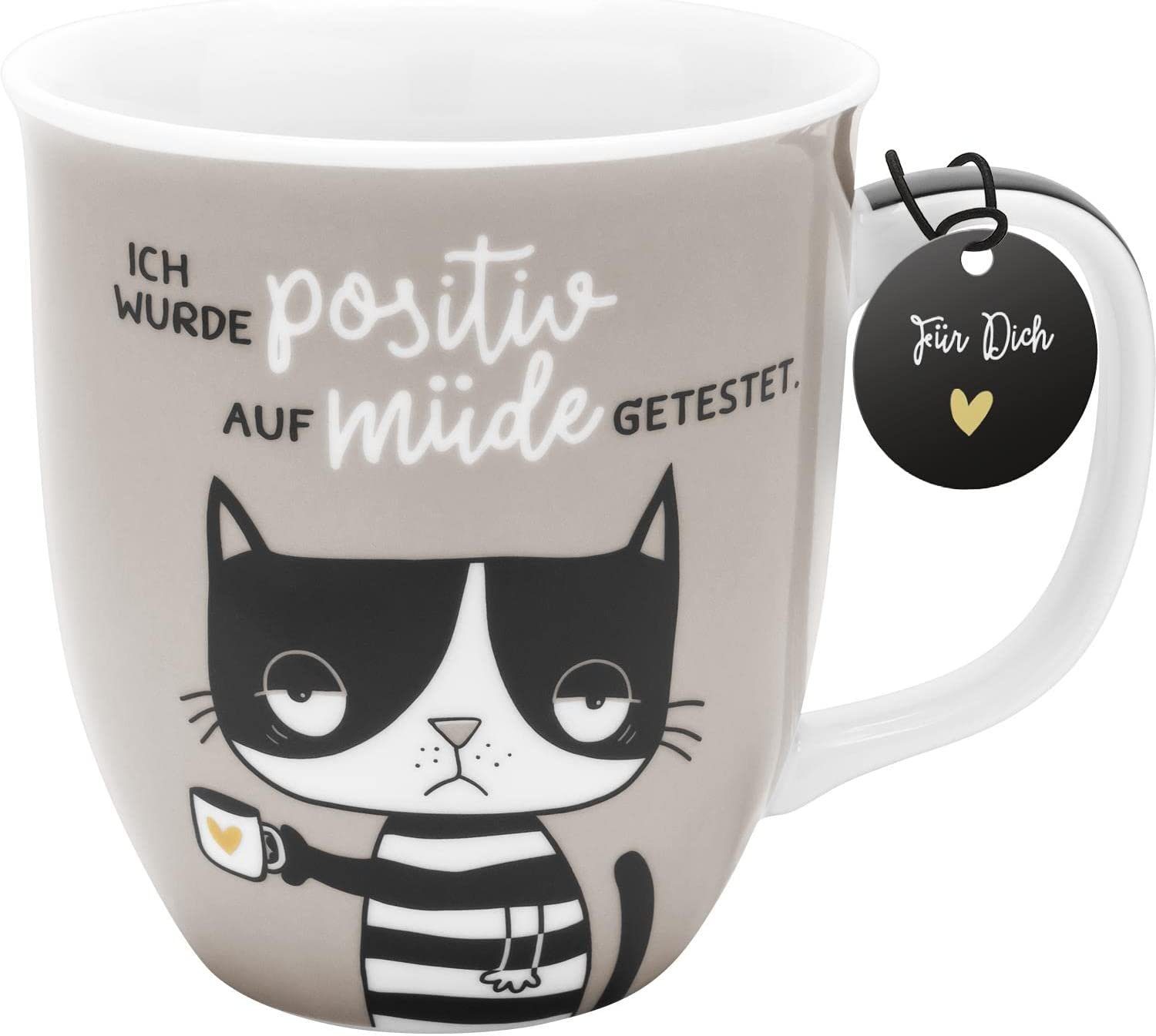 Sheepworld Tasse Tasse Kaffeetasse Kaffeebecher Teetasse Sheepworld 40cl Müde 47925, Material: Porzellan