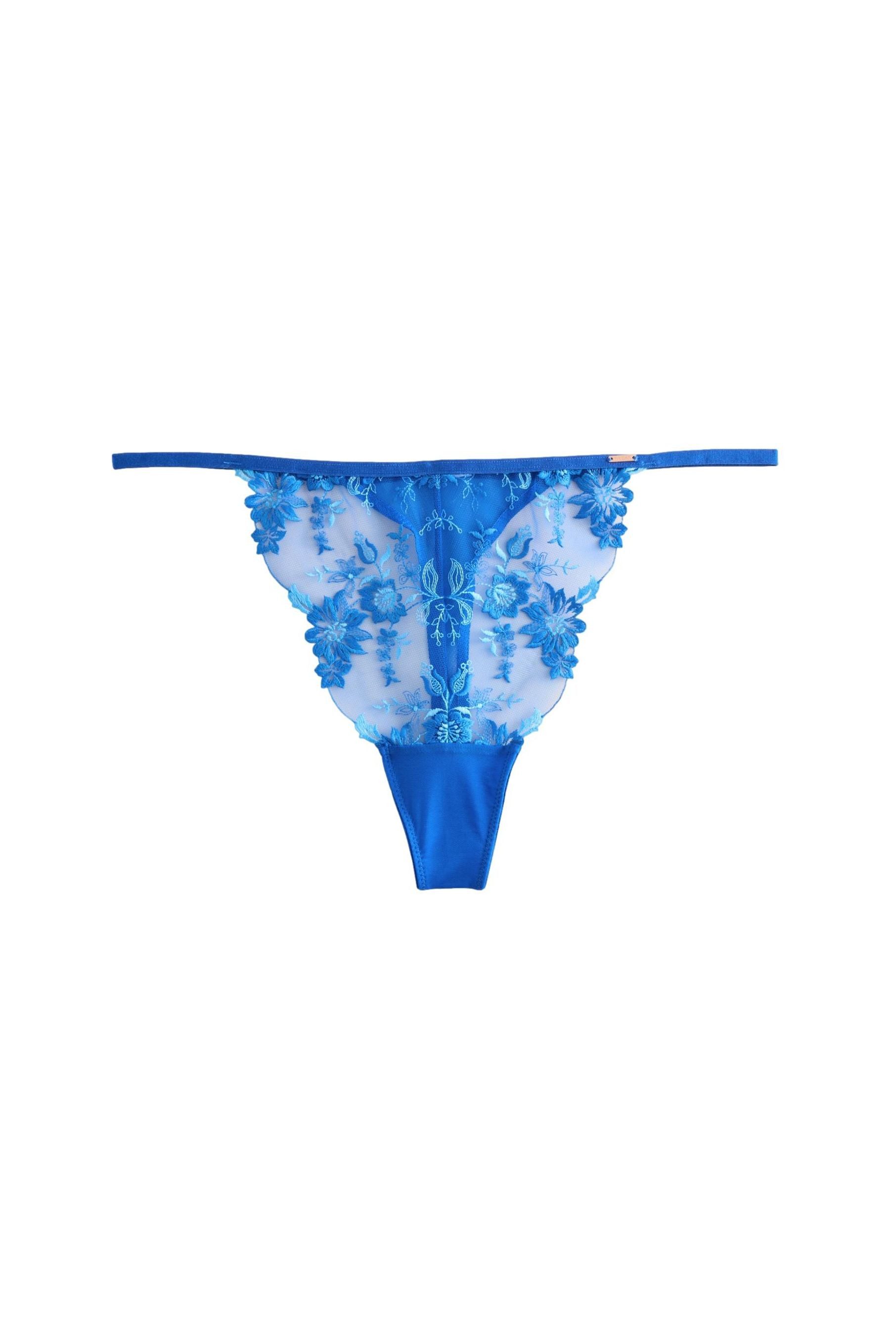 String Lipsy Tanga mit Blumenstickerei