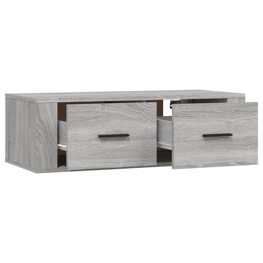 80x36x25 Grau TV-Wandschrank cm Sonoma TV-Schrank Holzwerkstoff furnicato