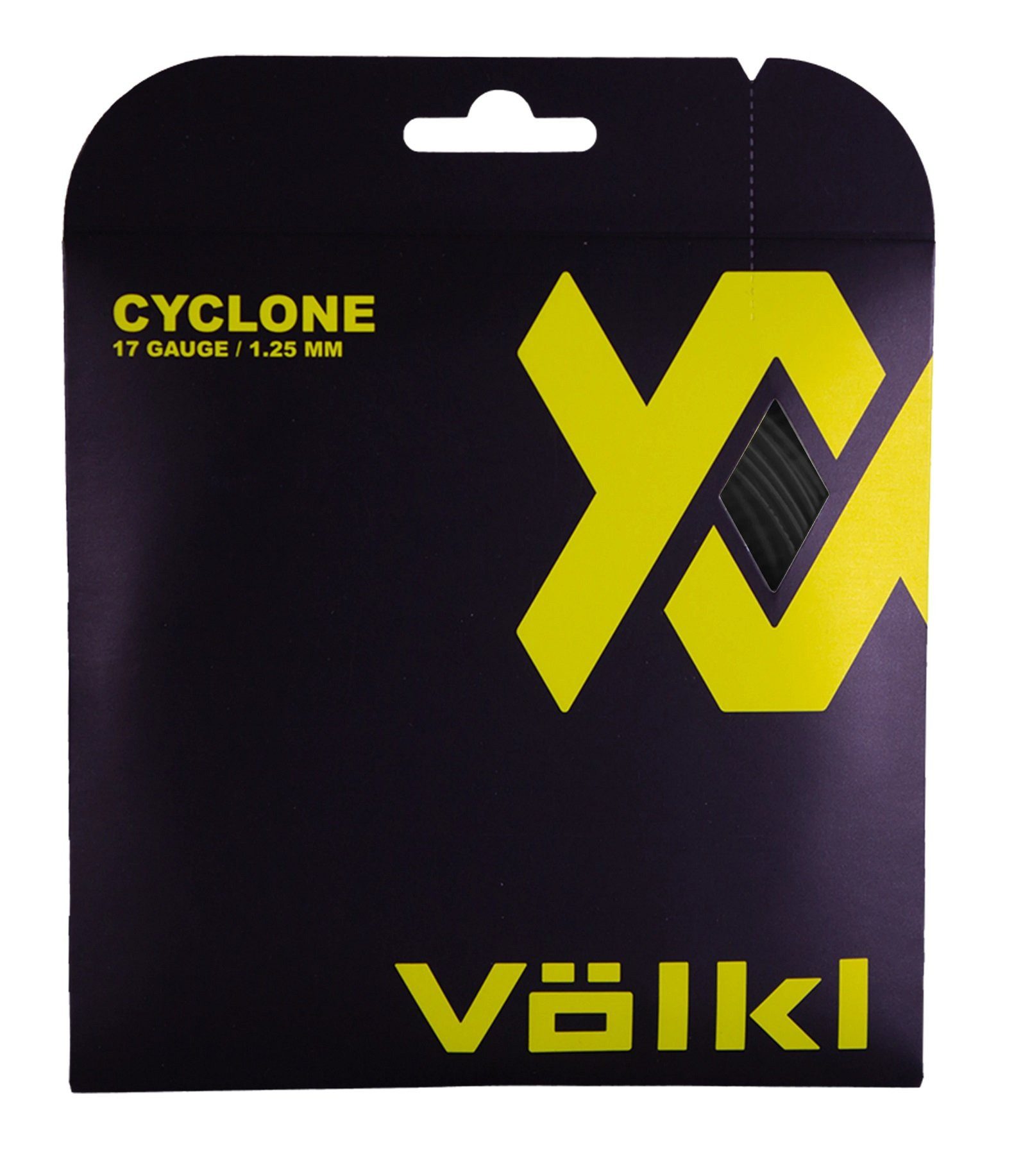 Tennissaite Cyclone (Haltbarkeit+Spin) schwarz 12m Set