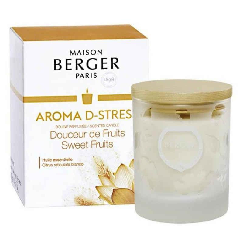 MAISON BERGER PARIS Duftkerze Duftkerze Aroma D-Stress 180 g, Finden Sie Ihre Gelassenheit dank der fruchtigen Süße von Aroma D-Stress