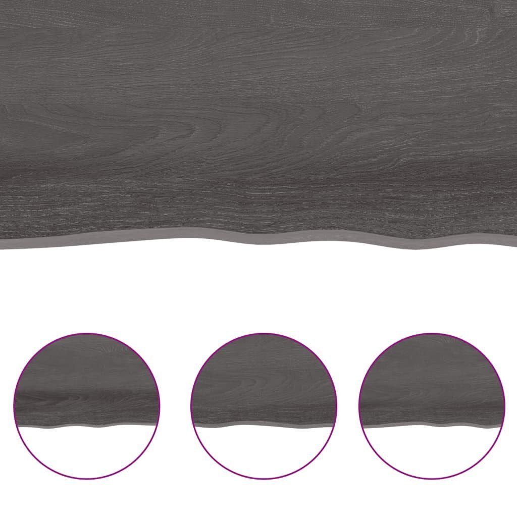furnicato Tischplatte 220x50x(2-4)cm Massivholz Eiche Behandelt