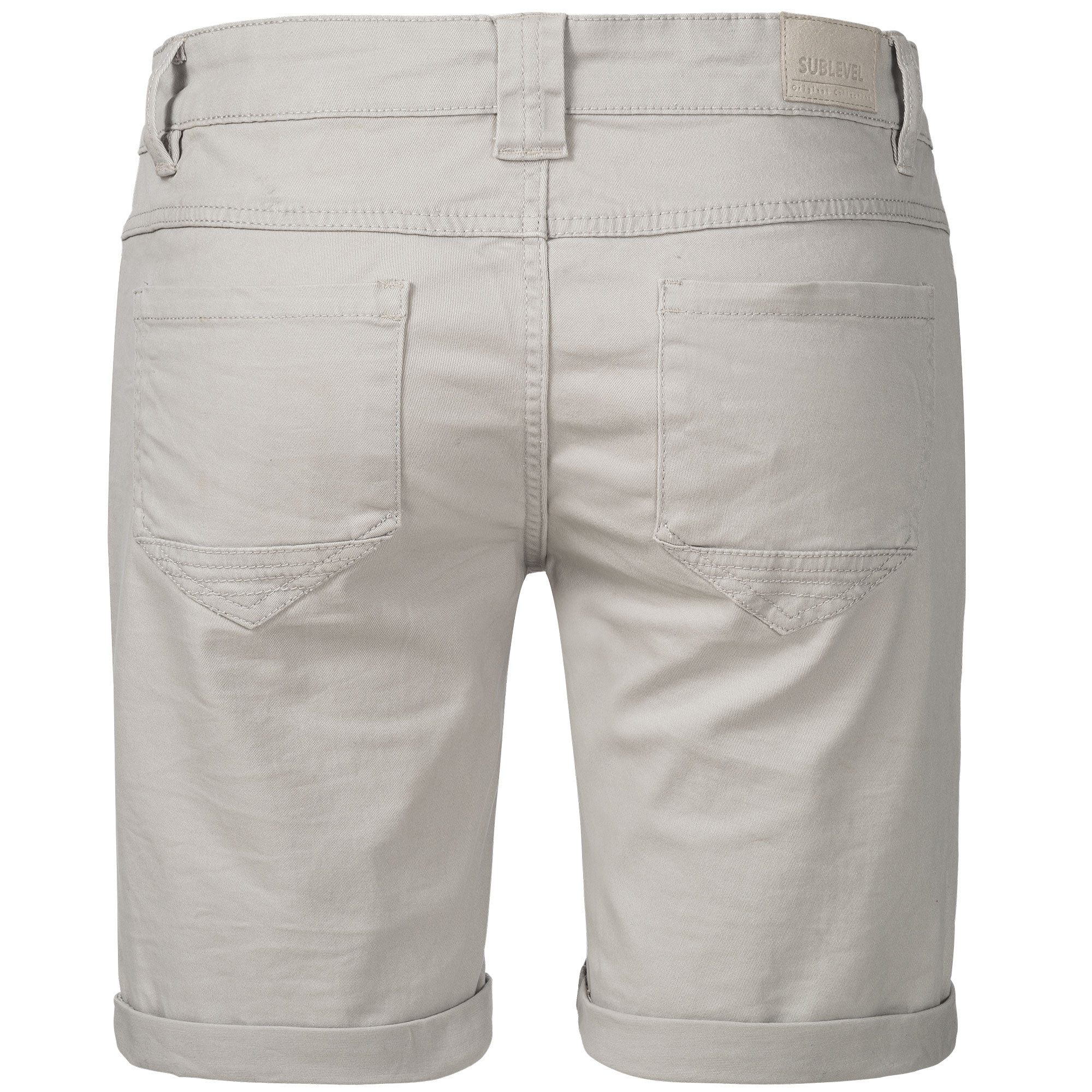 SUBLEVEL Shorts Damen Bermudas kurze Hose Baumwolle Jeans Sommer Chino Stoff
