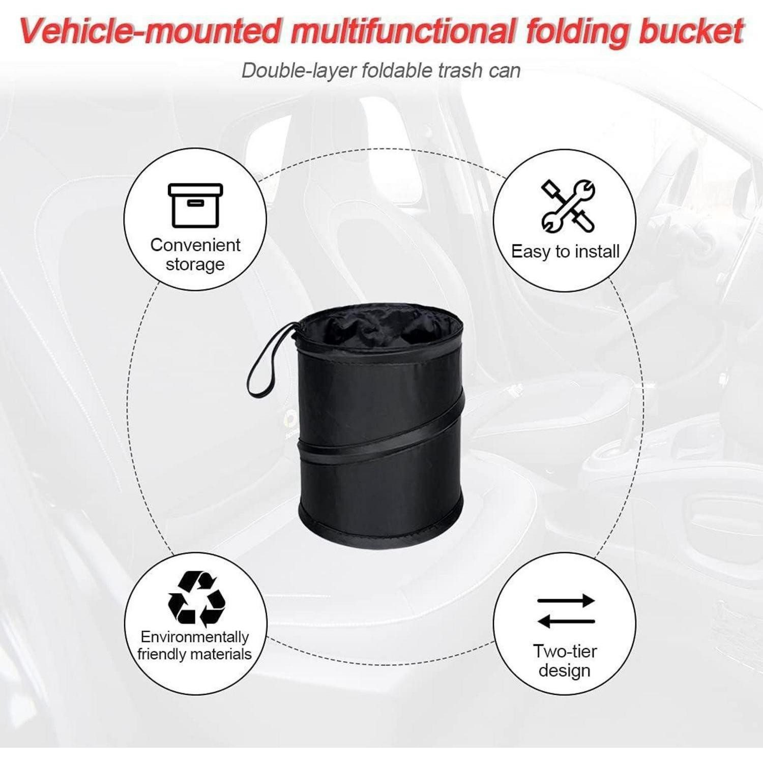 LuxusKollektion Mülleimer Auto Mülleimer Faltbar Einziehbar Wasserdicht 20x20x25cm