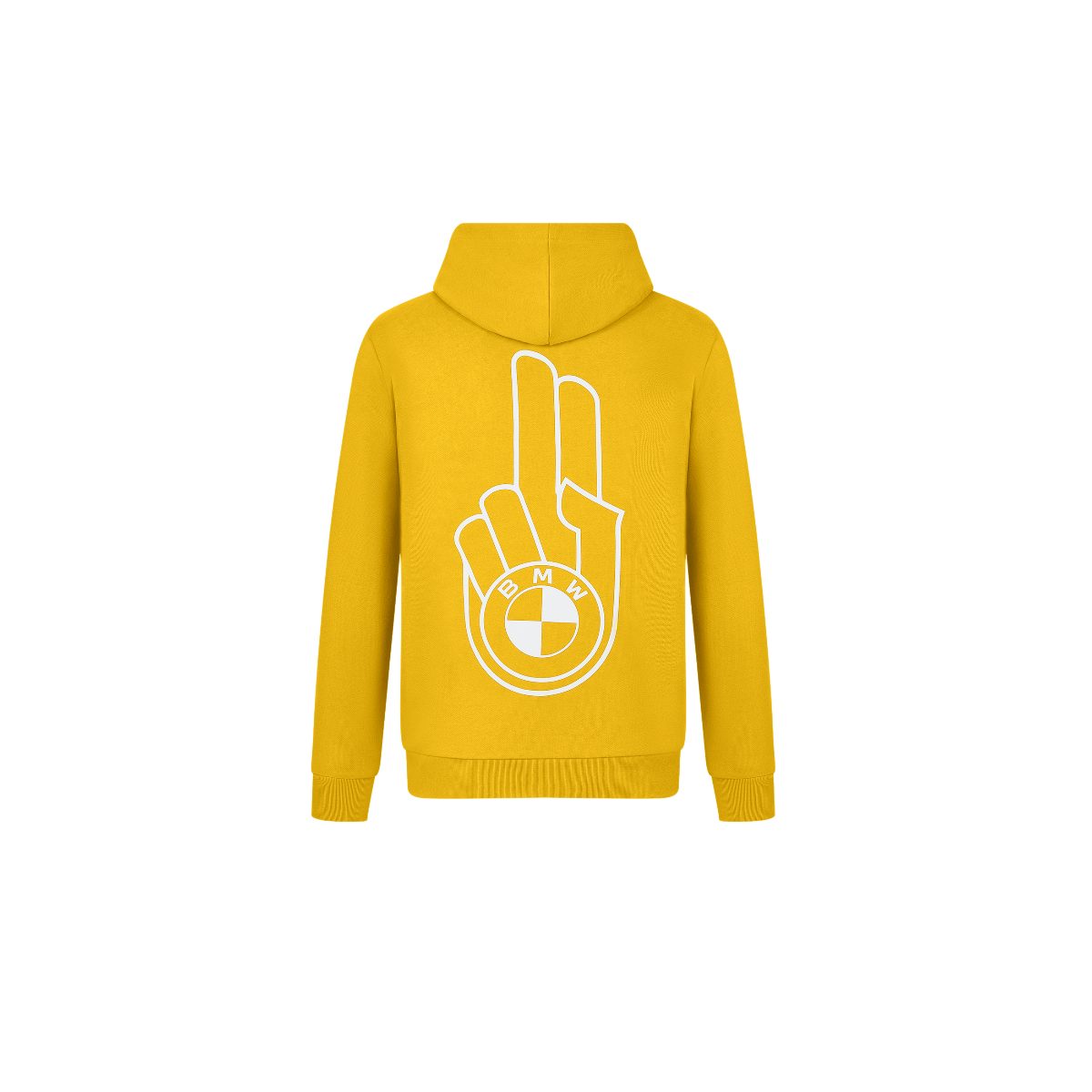 BMW Kapuzenpullover BMW Sweathoodie "VERLÄSSIG" Gelb Style BMW Fans Hoody Kapuzenpullover