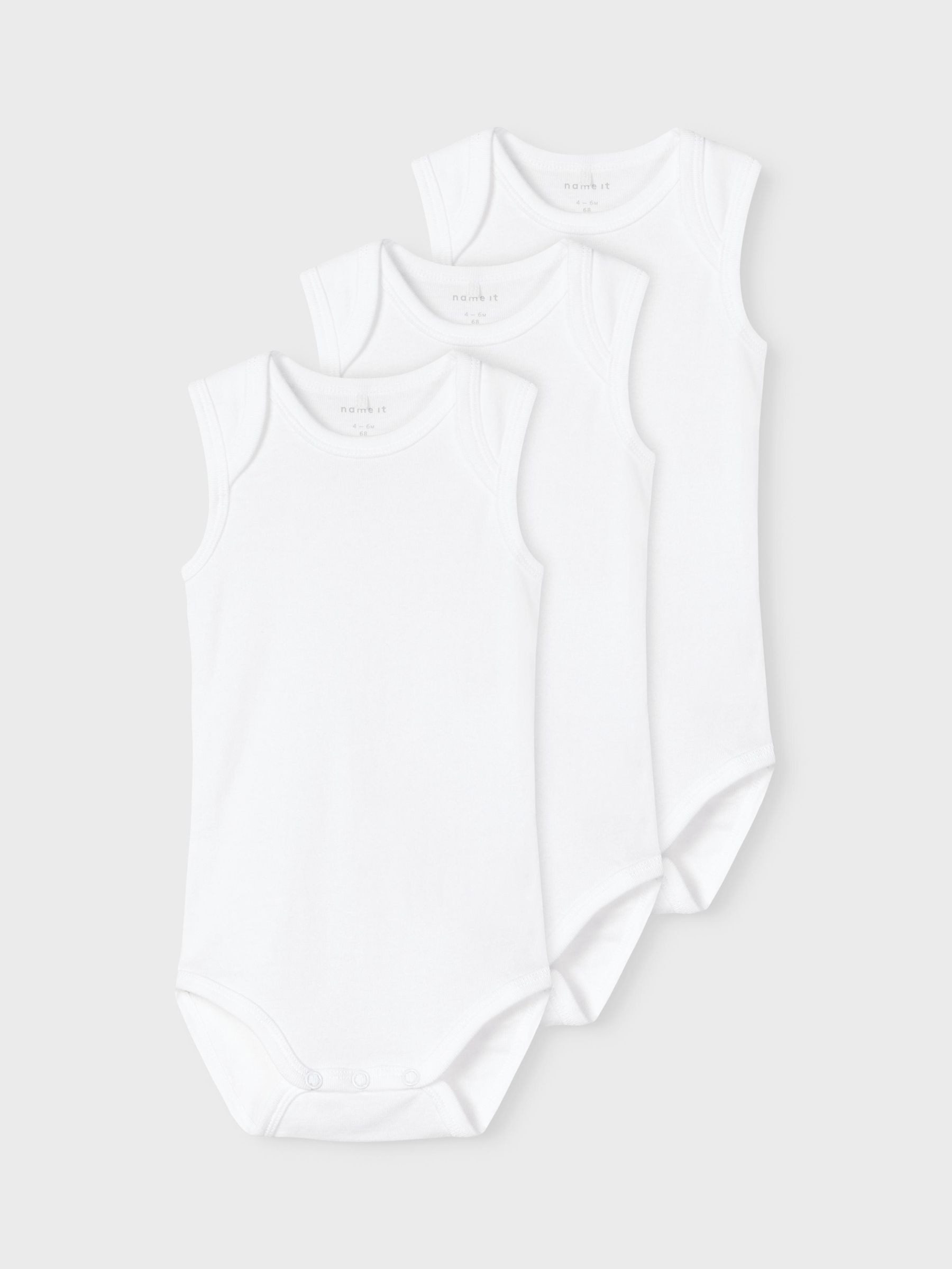 Name It Body NBNBODY 3P TANK SOLID WHITE 3 NOOS (Packung, 3-tlg)
