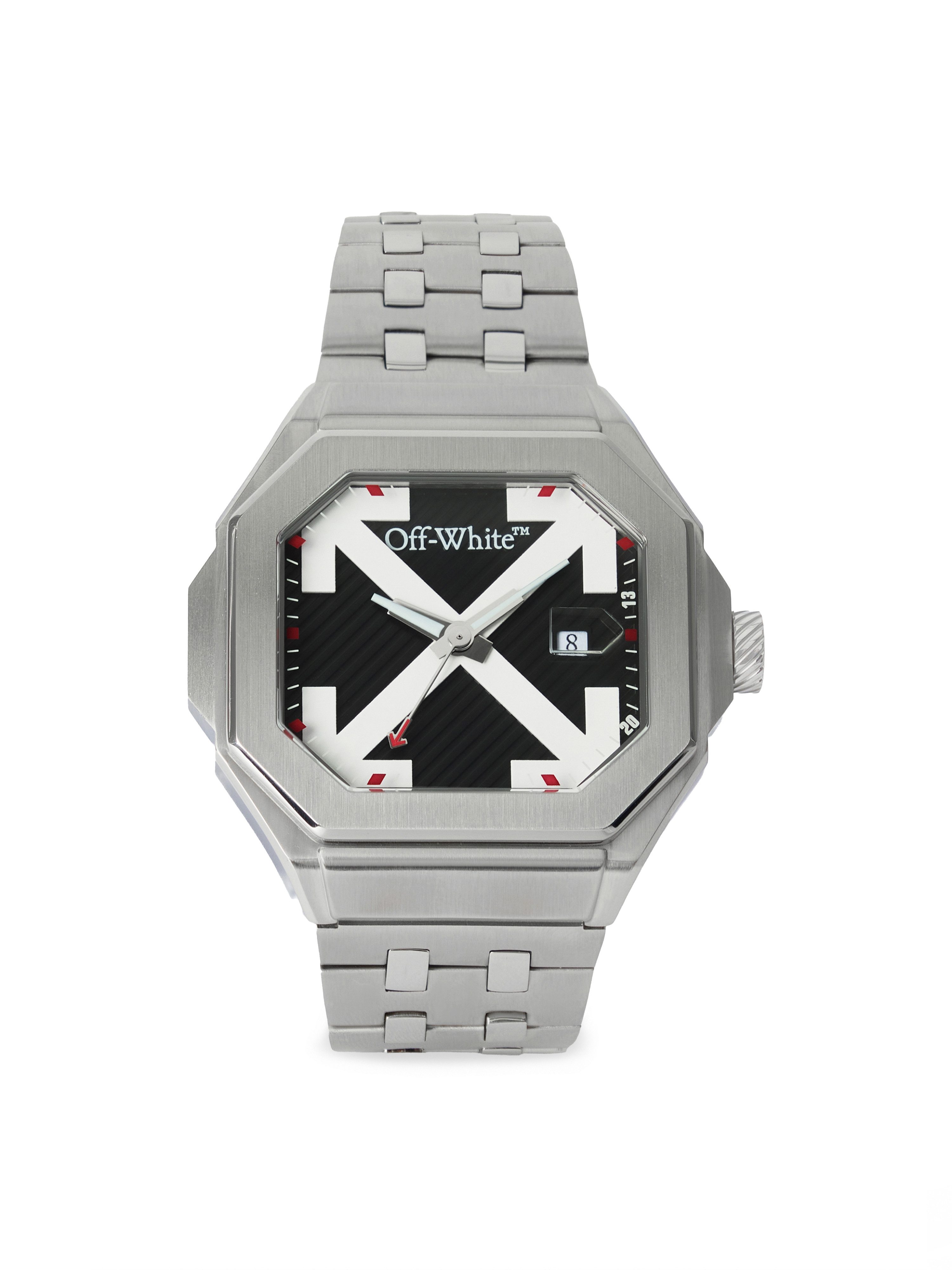 OFF-WHITE Quarzuhr HEAVY DUTY OW1G011M0095, Armbanduhr, Herrenuhr, Edelstahlarmband, analog, Tag