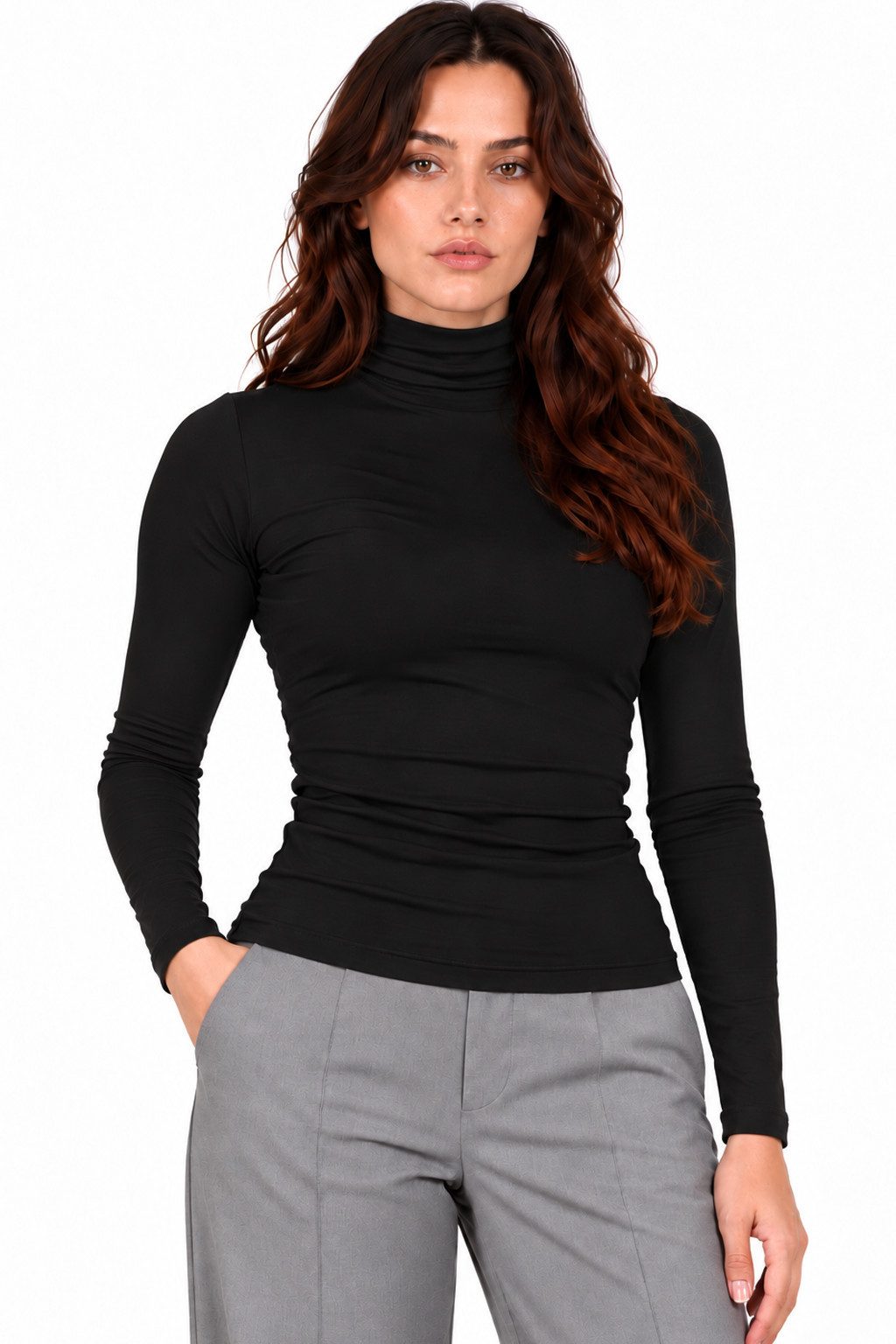 Mellice Rollkragenshirt Damen Langarm Rollkragen Shirt