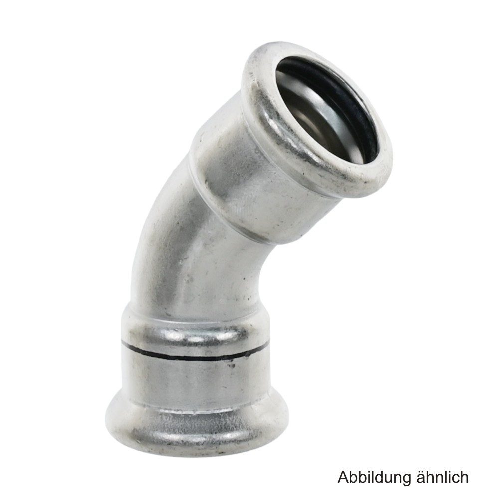 VSH Wasserrohr VSH XPress Edelstahl 304, R2413 Bogen 45° I-I, 28 mm