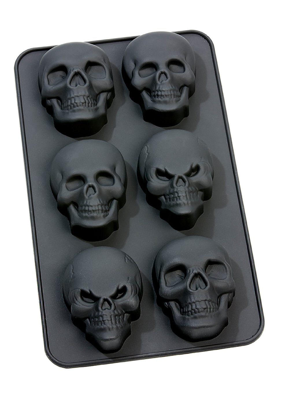 Geda Labels GmbH Backform Totenkopf, (1-tlg), Schwarz, 27 x 18 x 5,2 cm, spülmaschinengeeignet, mikrowellengeeignet