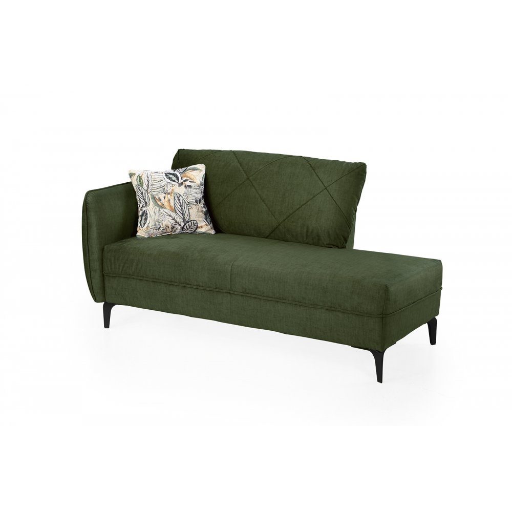 JOB Schlafsofa »Recamiere Sofa Couch Sitzsofa Loungesofa ca. 165 cm NOVARA  Microvelour Samt Grün« online kaufen | OTTO