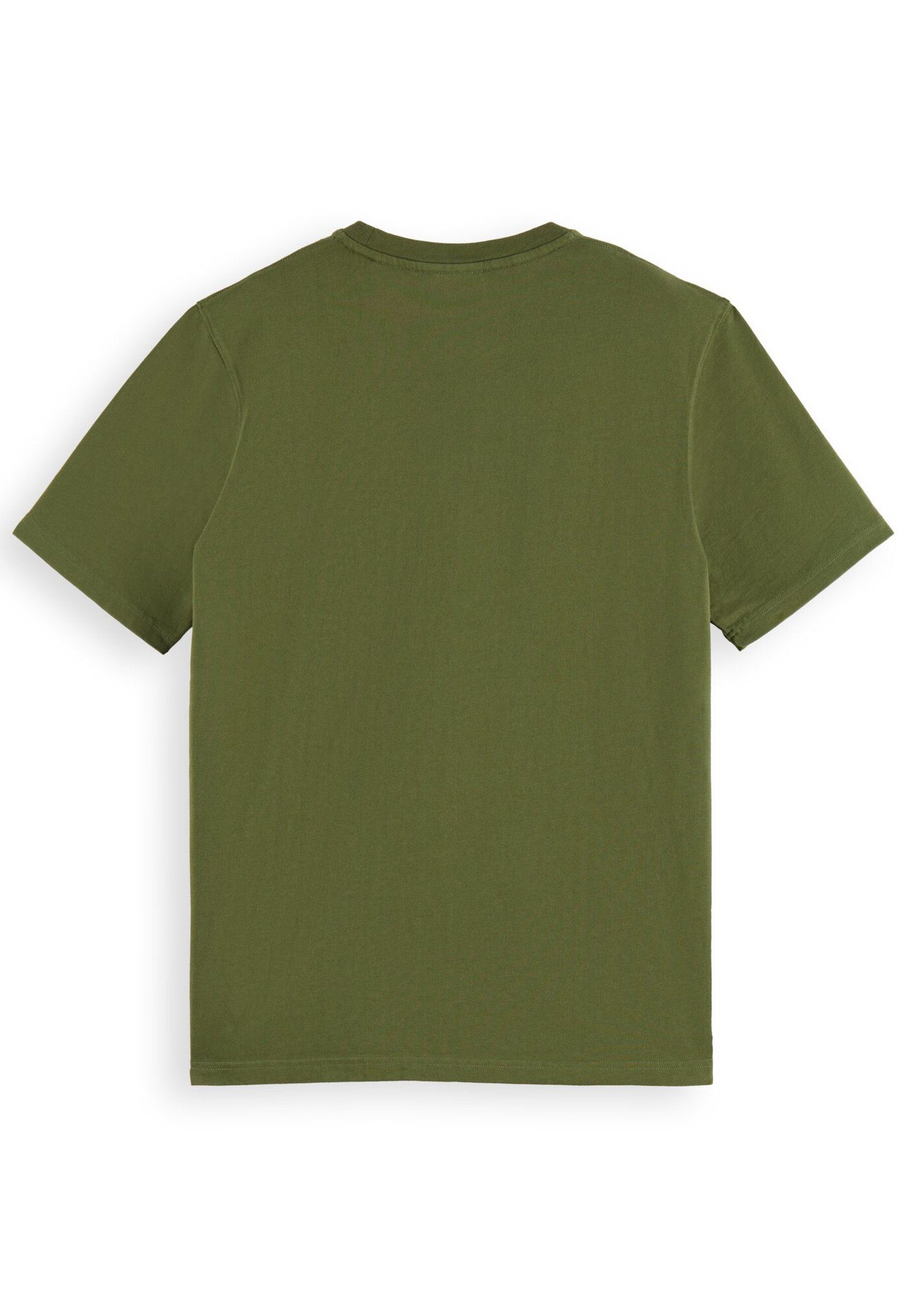 oliv Shirt T-Shirt Kurzarmshirt mit Rundhalsausschnitt, Soda & (1-tlg) Scotch