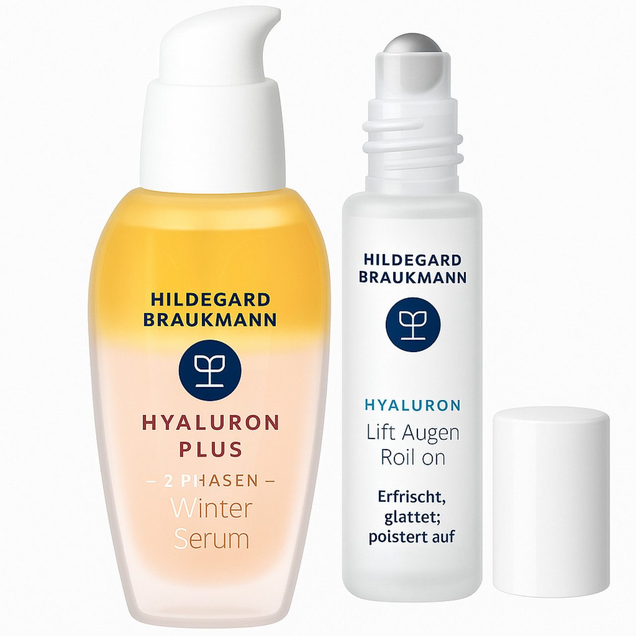 Hildegard Braukmann Gesichtsserum Hyaluron Plus! 2-Phasen Winter Serum + Hyaluron Lift Augen Roll on