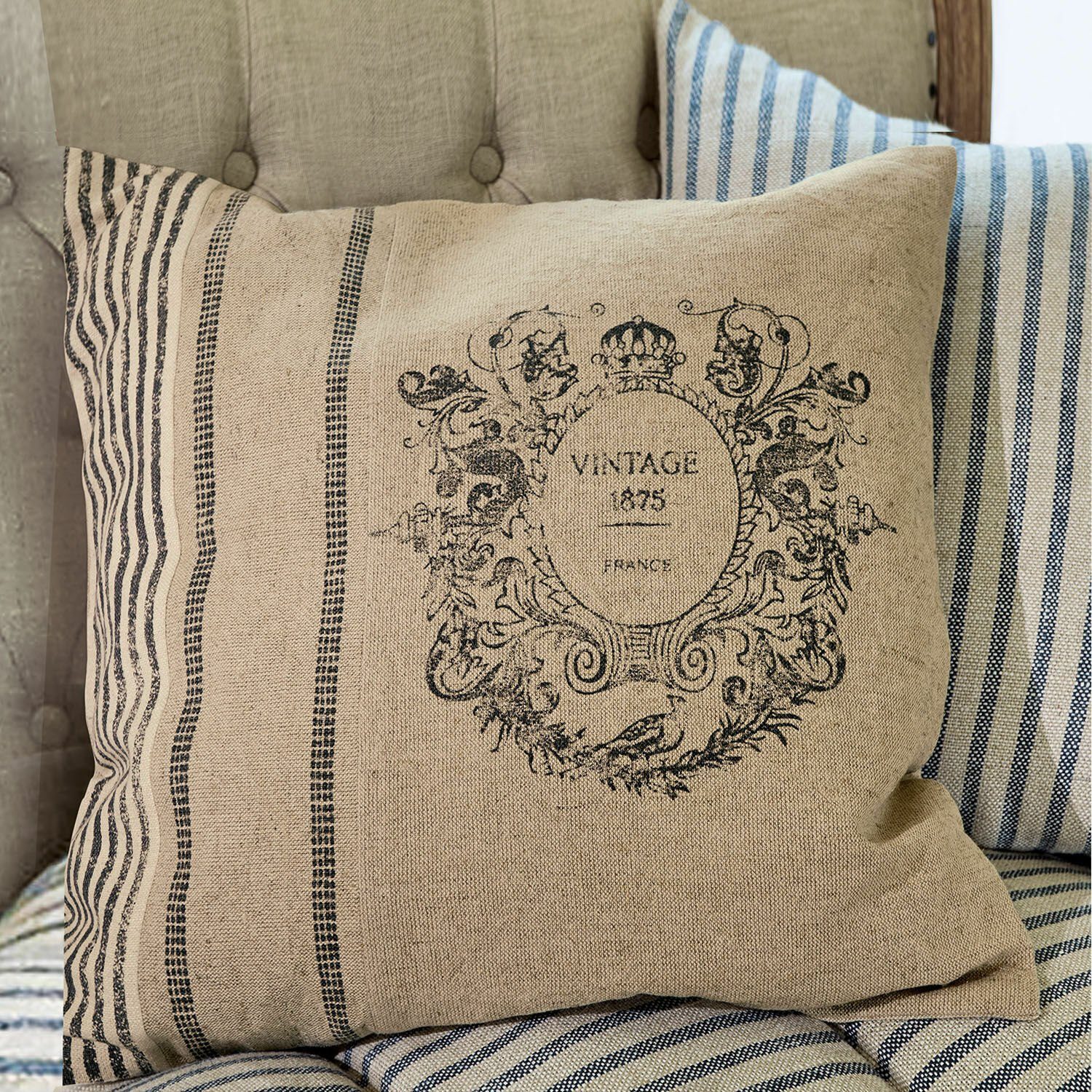 Mirabeau Kissenhülle Kissenhülle Lélex leinen, (1 günstig online kaufen