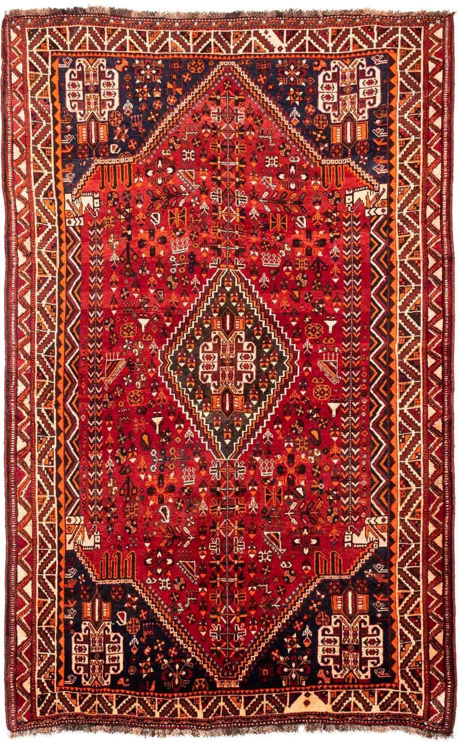 Unikat Medaillon 1 Höhe: Wollteppich rechteckig, morgenland, cm, mm, 234 mit x Zertifikat Shiraz 155