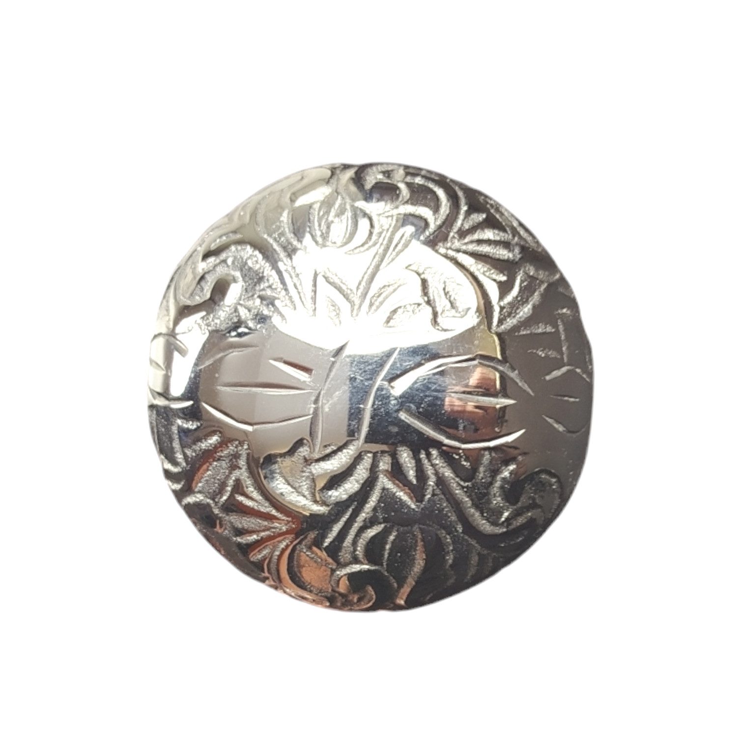 FTWdesign Frackstock Edler Vintage Spazierstock aus Holz mit graviertem Silbergriff Metall