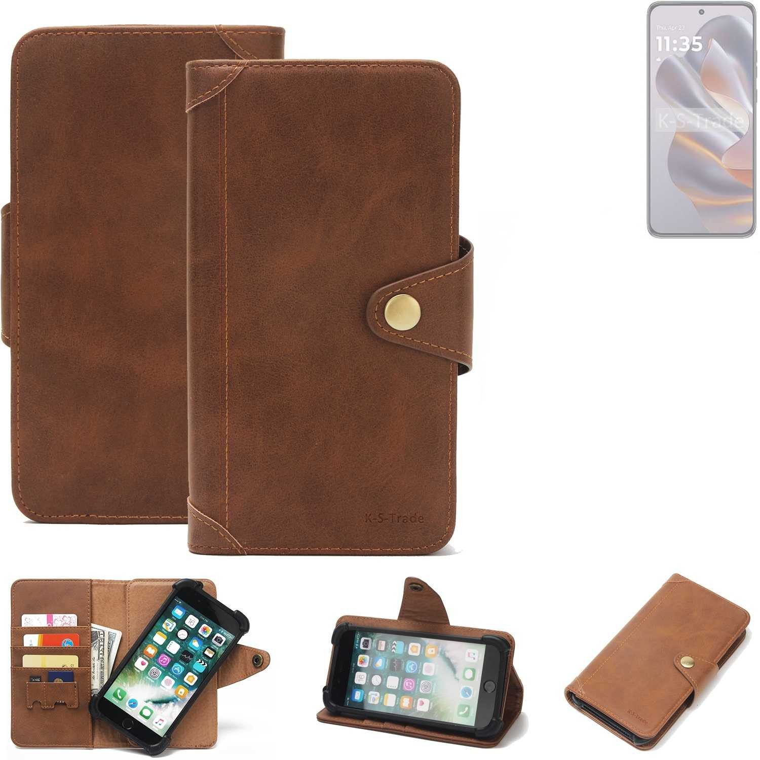 K-S-Trade Handyhülle für Motorola Edge 50 Neo, Handyhülle Schutz Hülle Walletcase Bookstyle Tasche Case