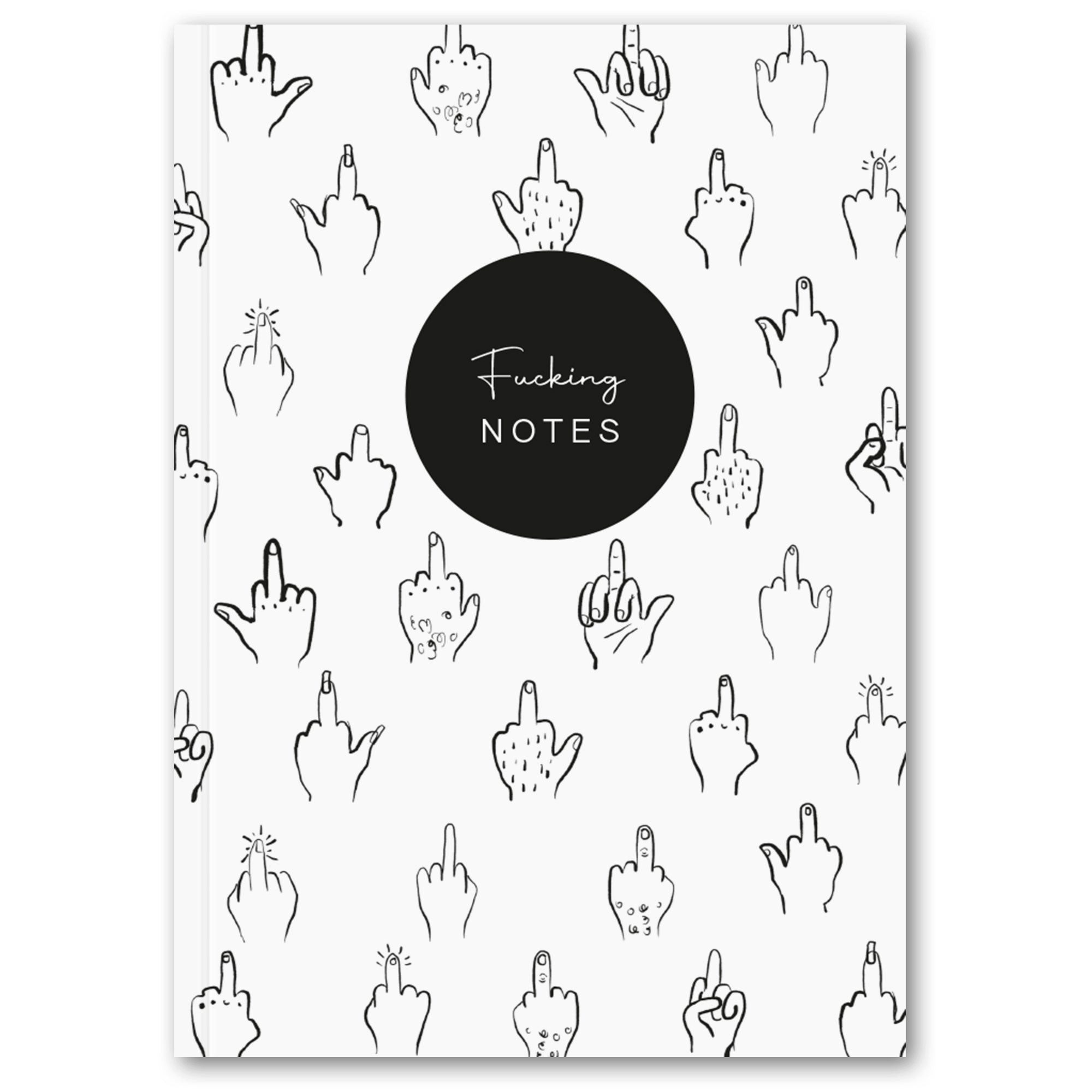 FLYERALARM Notizbuch Notizbuch A5 Blanko I Fucking Notes Design I Robuster Umschlag, Blanko
