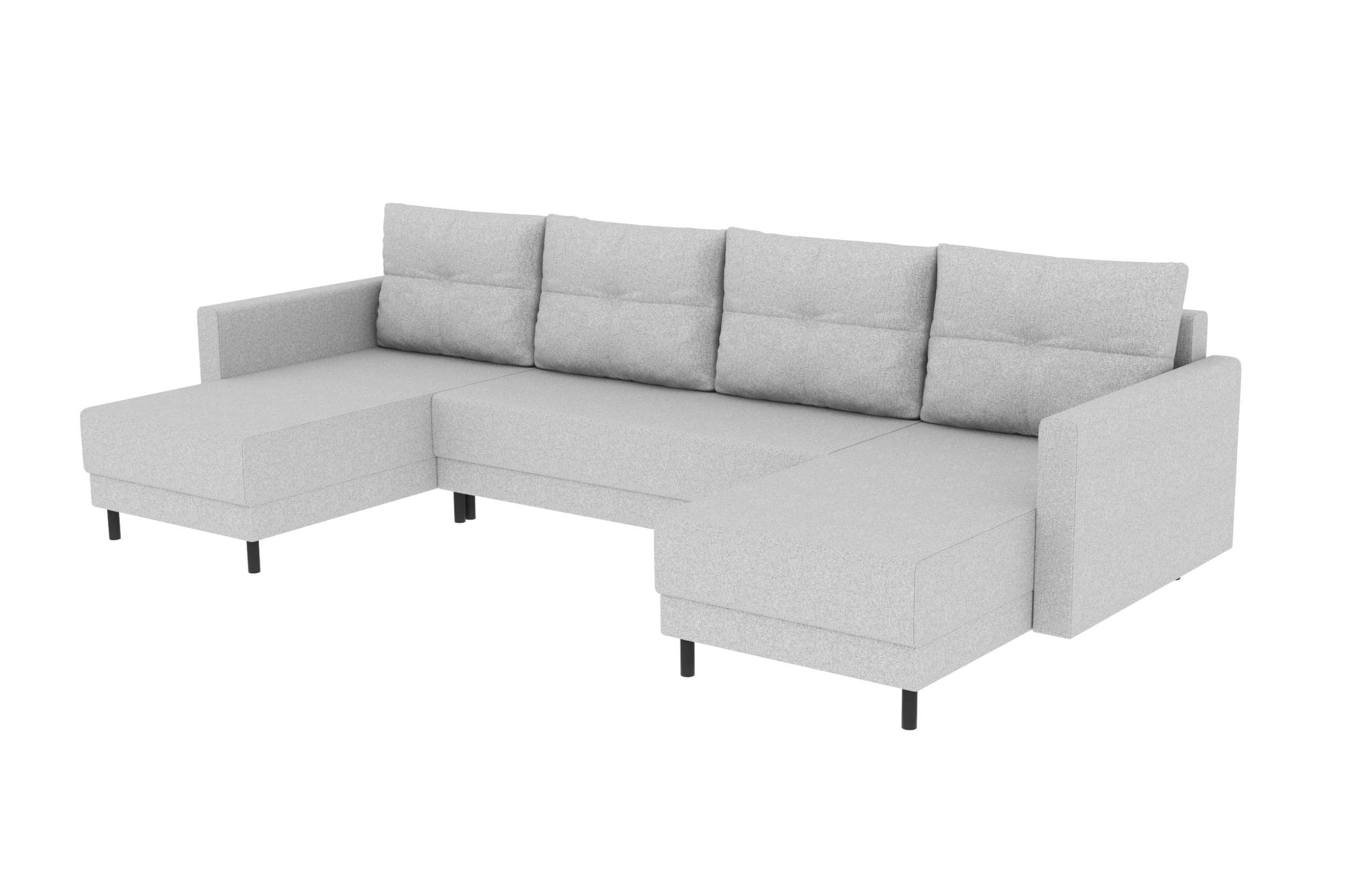 Sofa, mit Bettfunktion, Sitzkomfort, Selena, Eckcouch, U-Form, Bettkasten, mit Design Wohnlandschaft Stylefy Modern