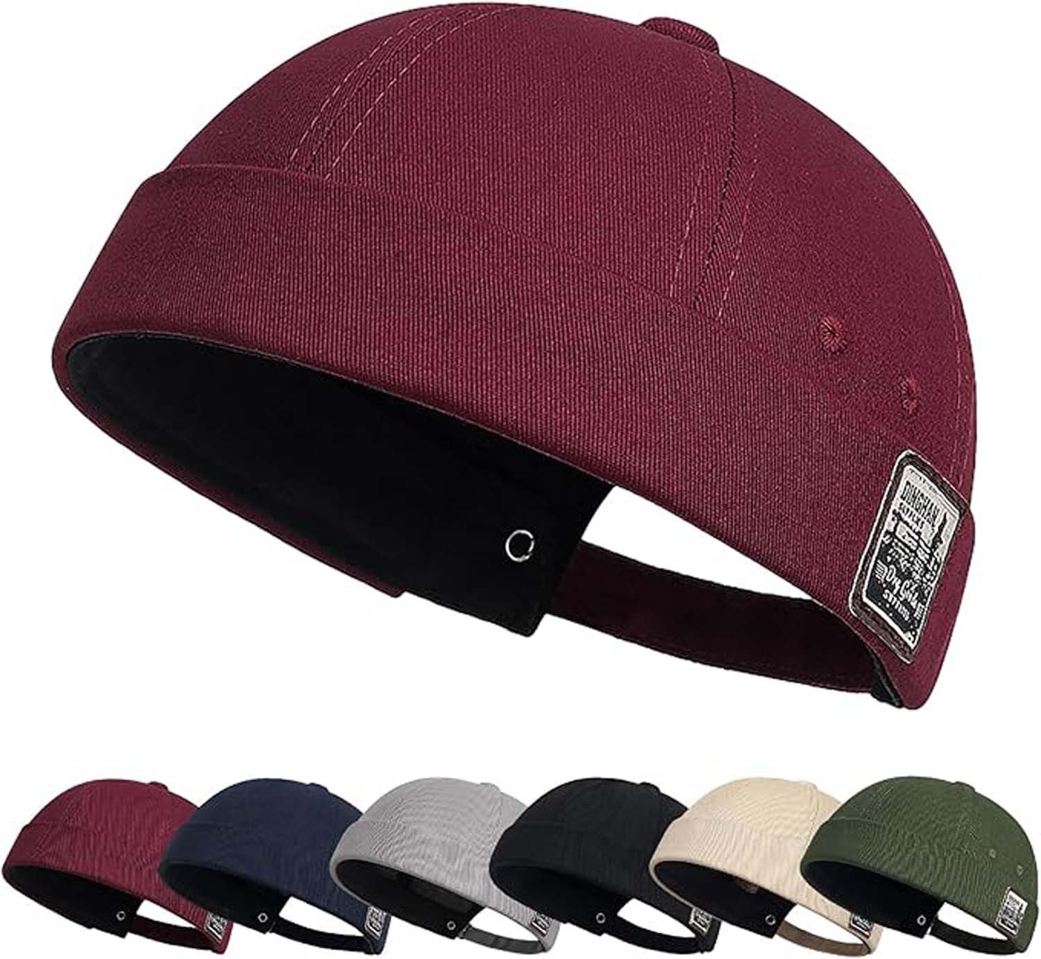 Zaewry Dockermütze für Herren – Verstellbare Seemannsmütze Ohne Schirm