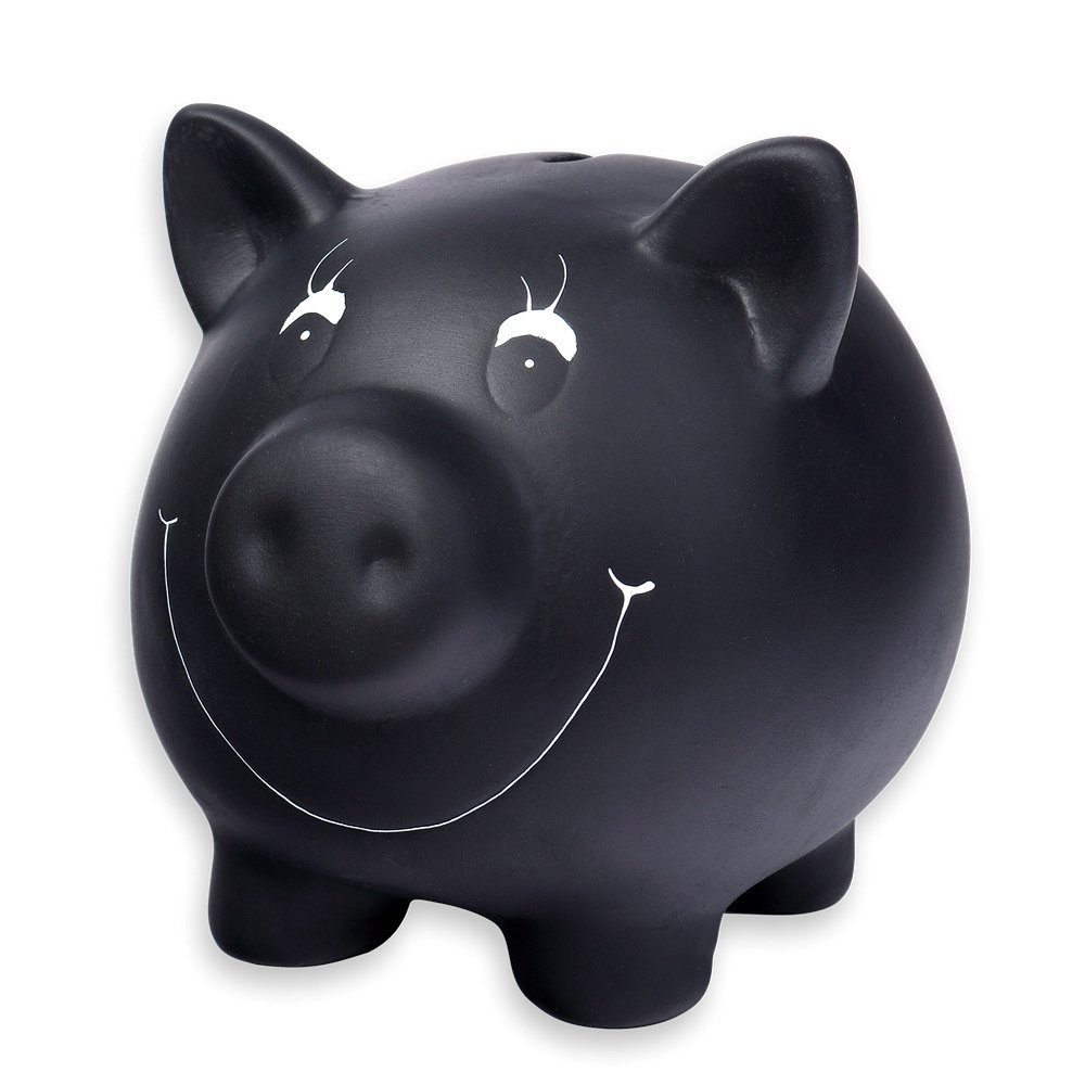 Schramm Spardose »Schramm® Sparschwein schwarz aus Keramik mit Tafellack  beschreibbar mit Kreide Sparschweine Schwein inklusive Kreide und  verschließbar« online kaufen | OTTO