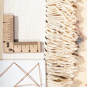 Orientteppich Perser - Täbriz - Royal - 210 x 150 cm - beige, morgenland, rechteckig, Höhe: 7 mm, Wohnzimmer, Handgeknüpft, Einzelstück mit Zertifikat