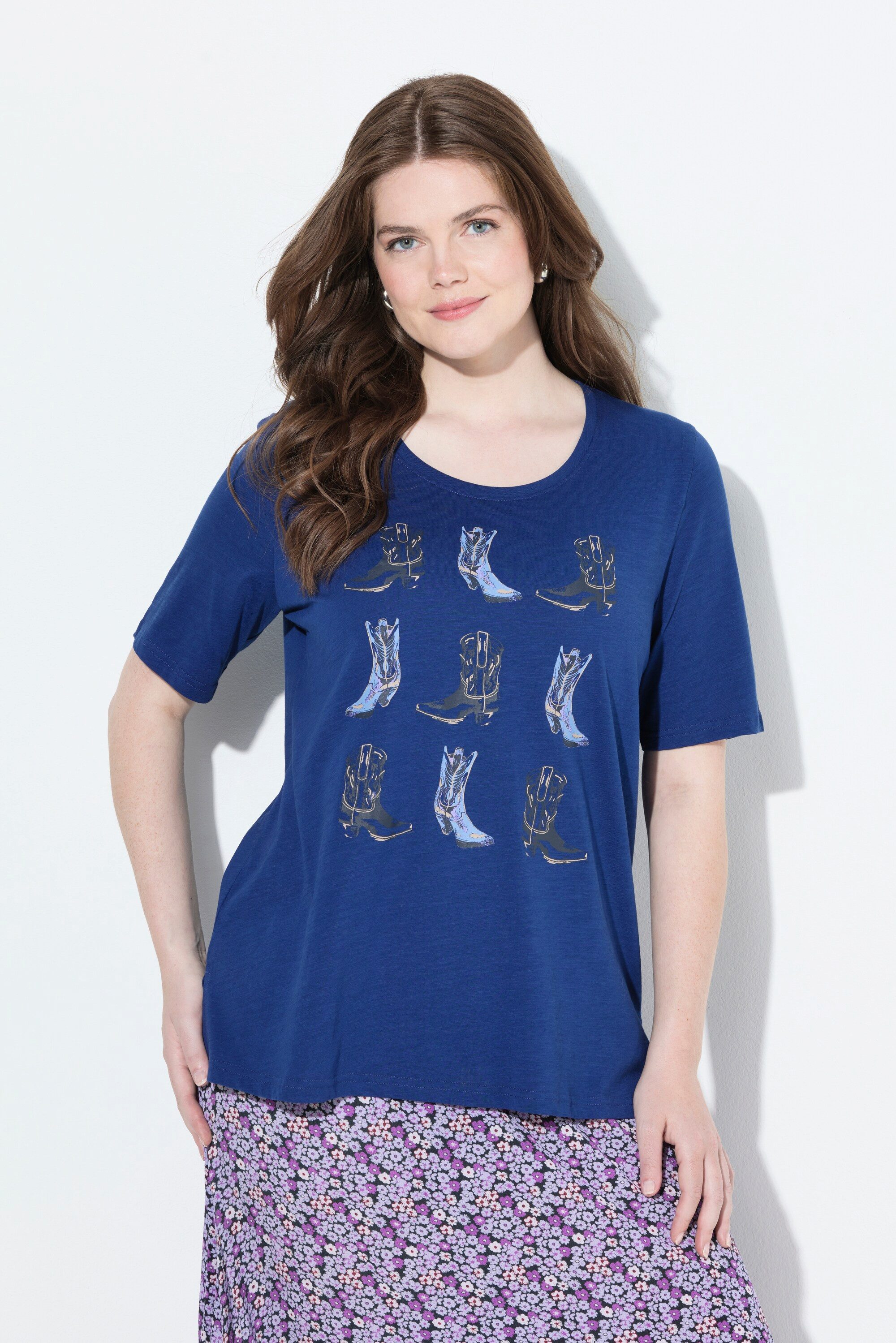 Ulla Popken T-Shirt T-Shirt Cowboystiefel Classic günstig online kaufen
