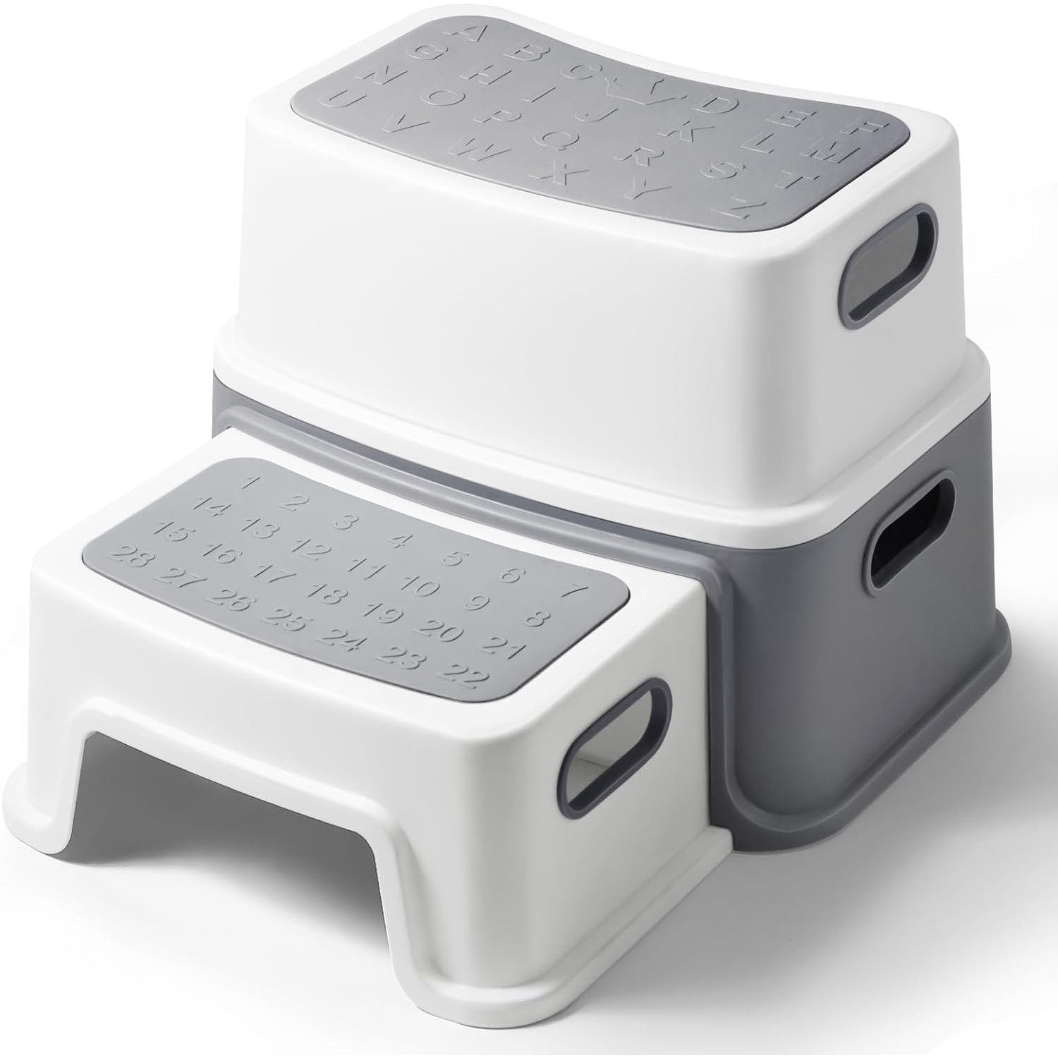 TUWENA Tritthocker Tritthocker Kinder, Kinderhocker Hocker 2 Stufen, Klohocker Toilette, Anti-Kipp und Anti-Rutsch Badhocke Badezimmer Baby Toiletten