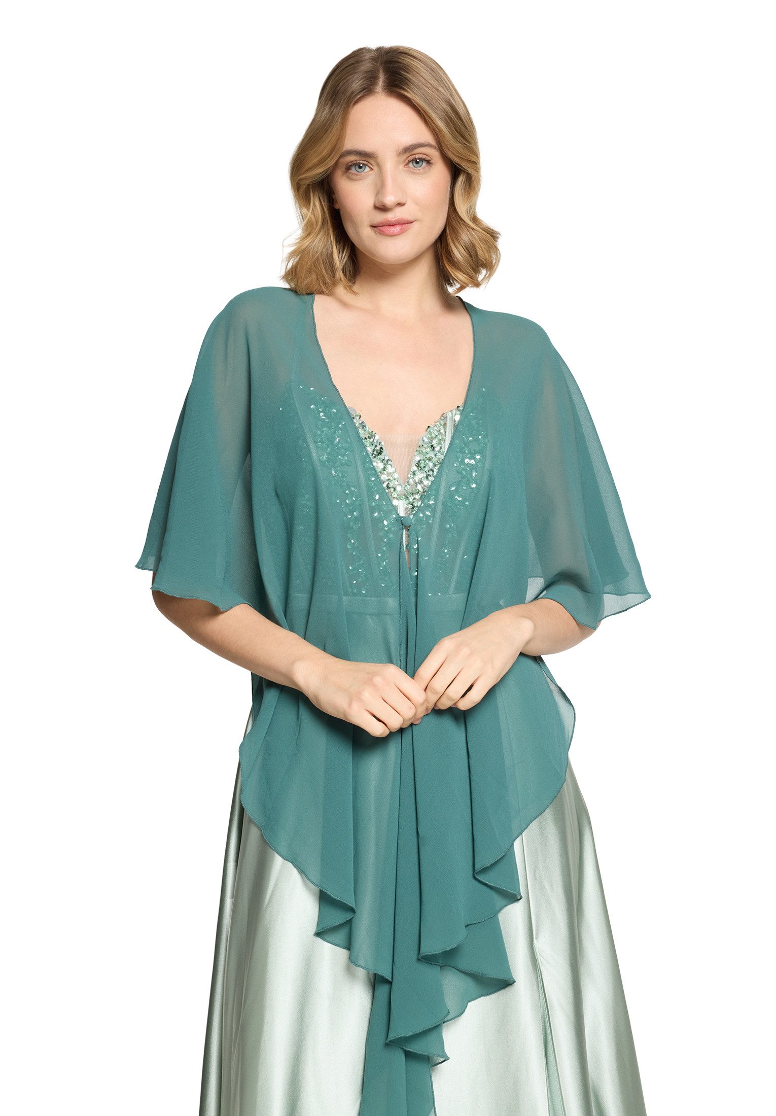 Vera Mont Multifunktionstuch Damen mit Volant, Nahtführung