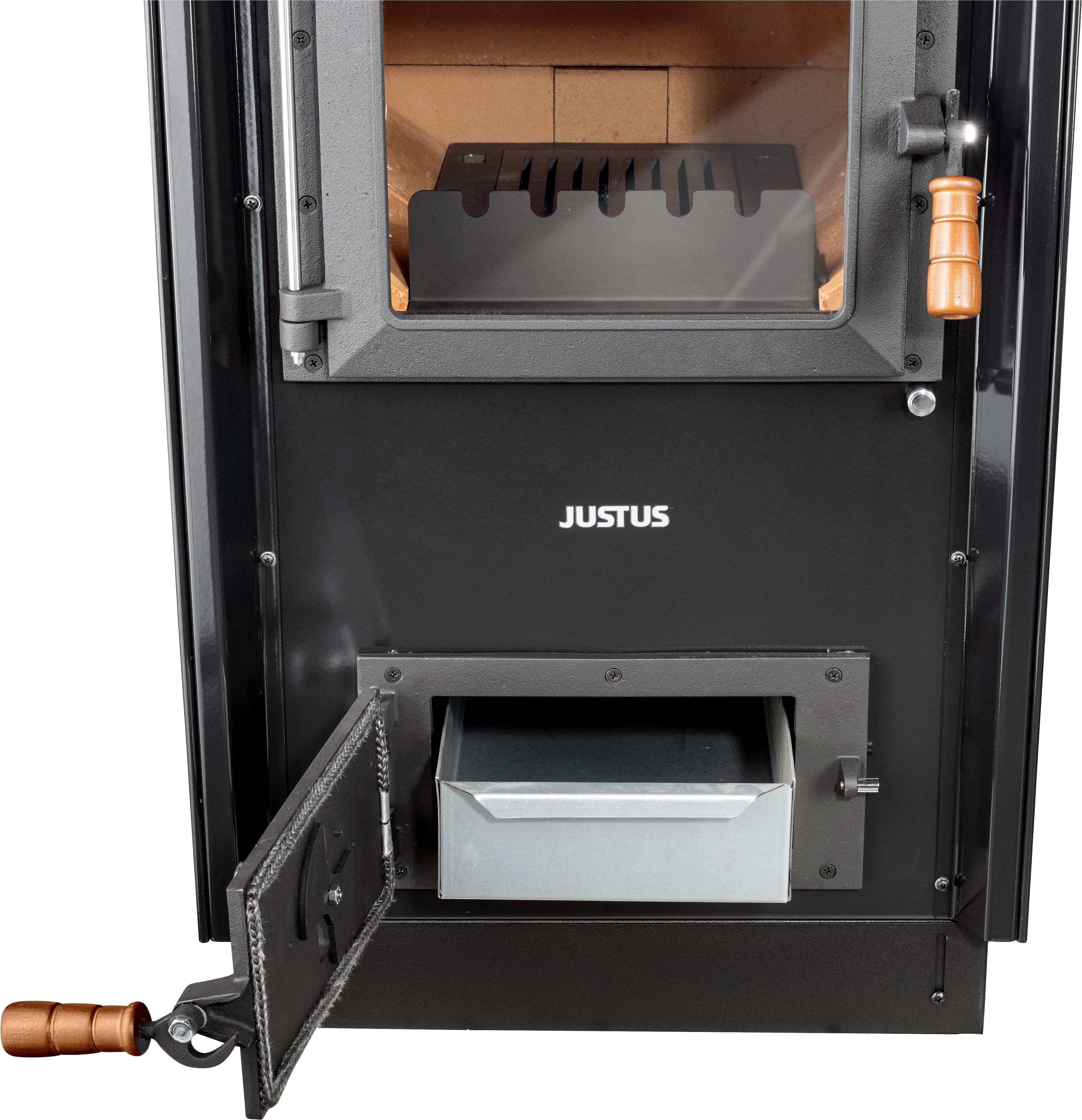 JUSTUS Festbrennstoffherd Rustico-50 2.0, 7 kW, Zeitbrand