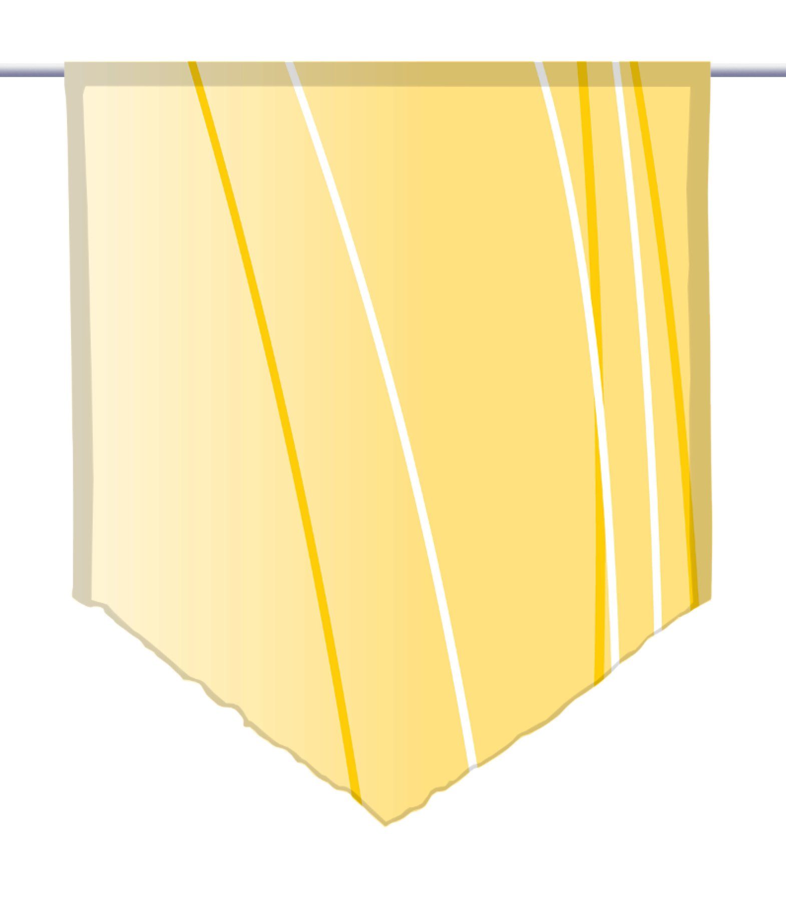 Linea gelb Scheibengardine gardinen dark -for-life rechts spitz, Scheibenhänger