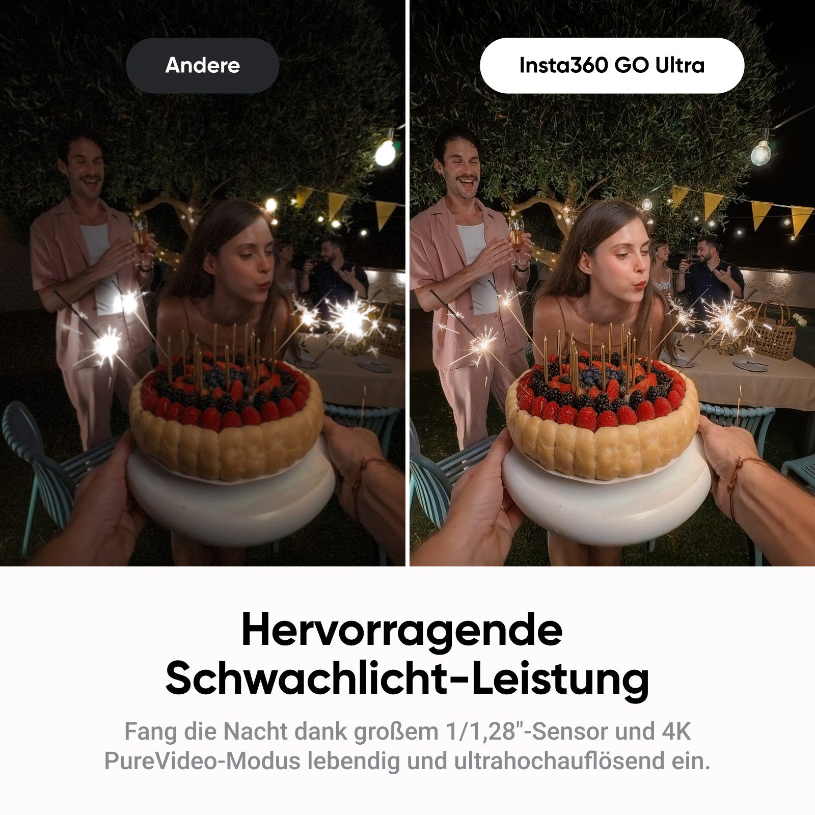 Insta360 Insta360 GO Ultra - freihändige 4K Mini-Cam Action Cam (4K Ultra HD, WLAN (Wi-Fi), Bluetooth) schwarz