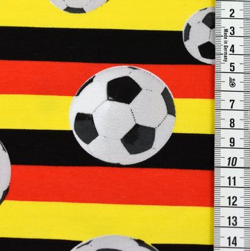 MAGAM-Stoffe Stoff "Fußball", Kinder Jersey ÖKO-TEX Meterware ab 50cm