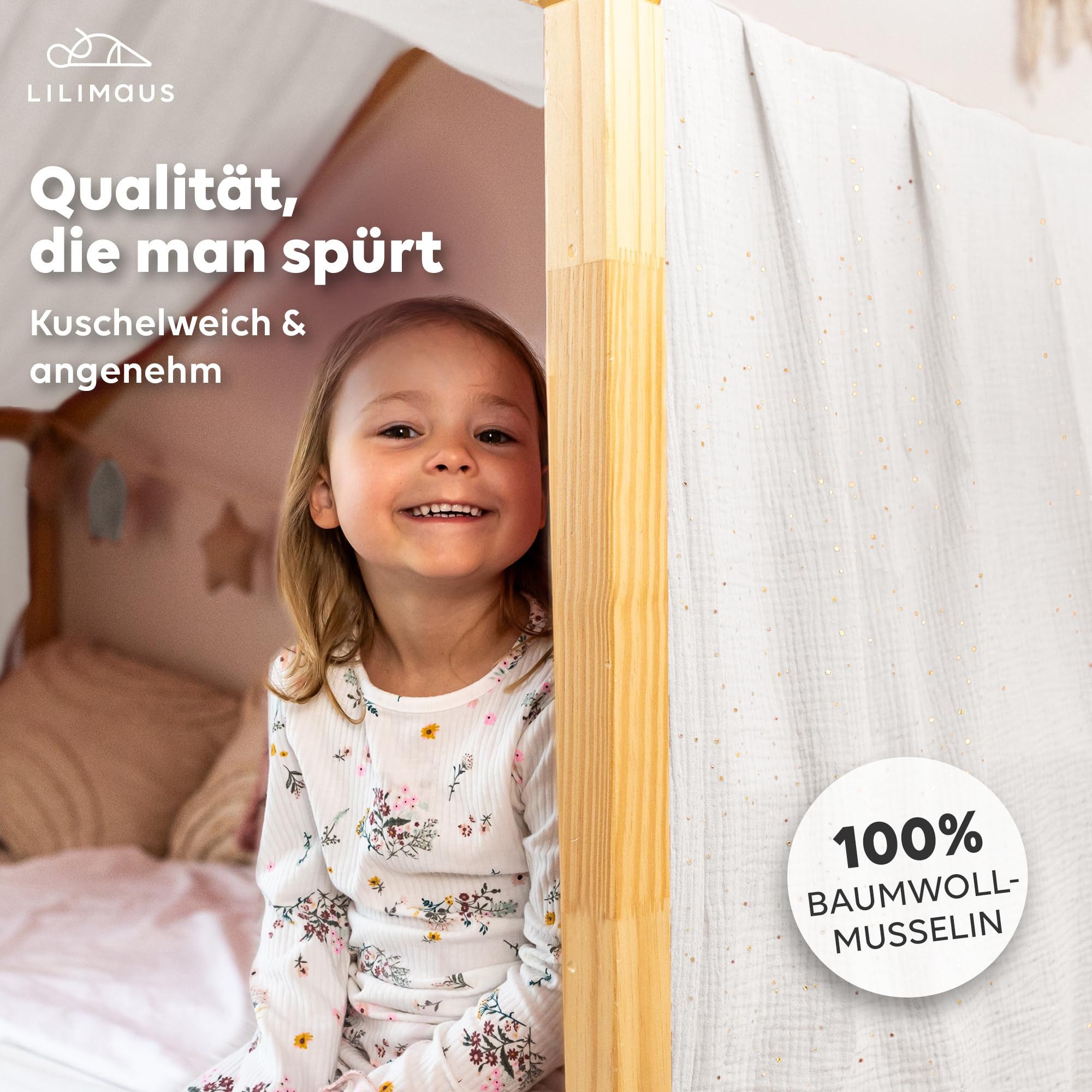 lilimaus Betthimmel Musselin Hausbett Himmel Kinderzimmer günstig online kaufen