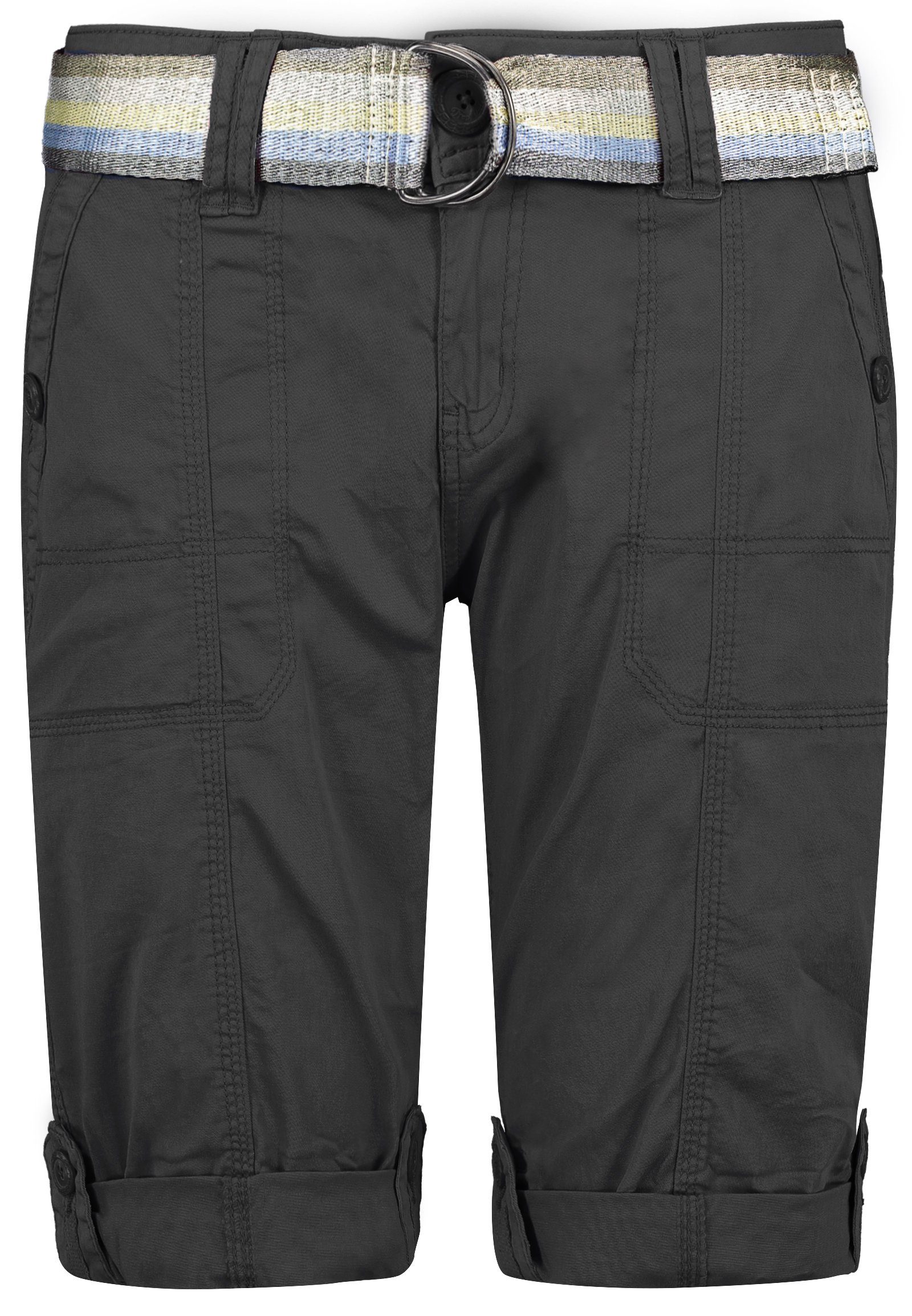 Fresh Made Bermudas Bermuda mit glänzendem Gürtel