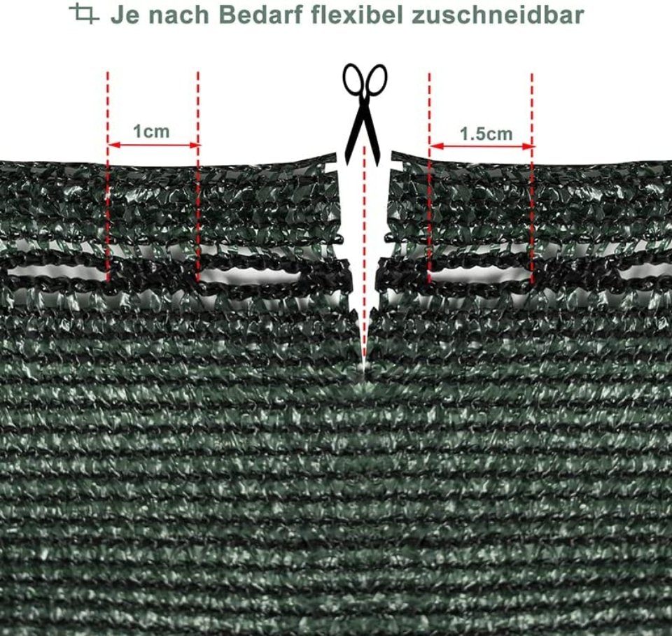 Zaunblende, Blende, Kabelbinder, Sichtschutz grün Woltu mit