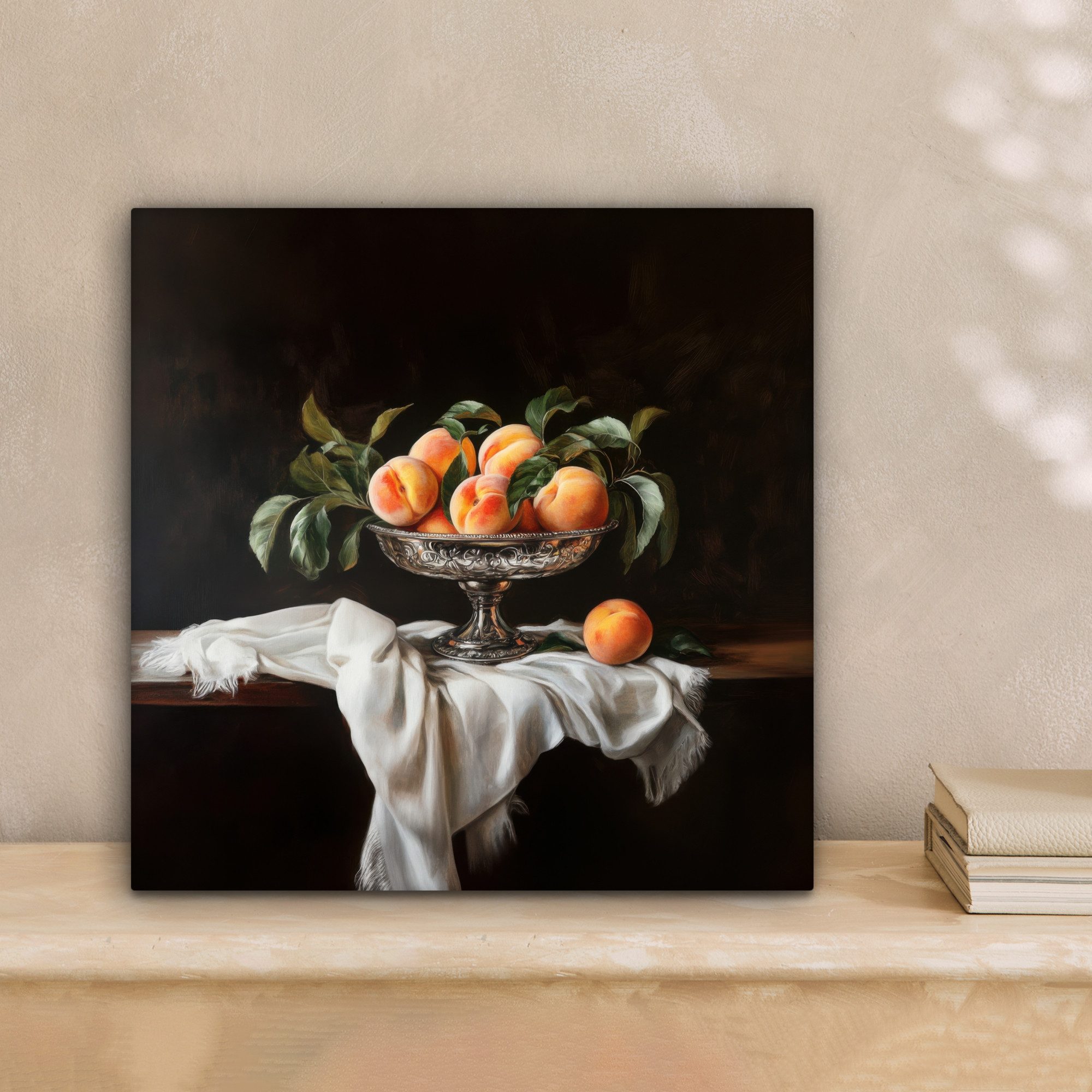 OneMillionCanvasses® Leinwandbild Stillleben - Pfirsiche - günstig online kaufen