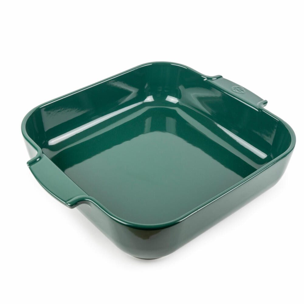 PEUGEOT Auflaufform APPOLIA Keramik 28cm Quadratisch Waldgrün Spülmasc, Keramik, Keramik