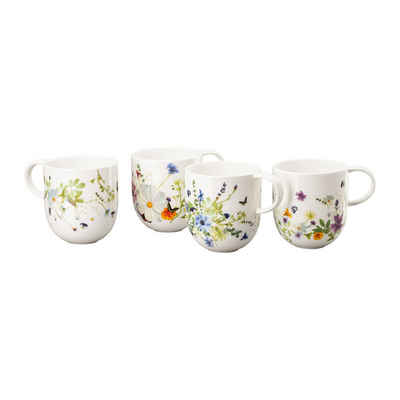 Rosenthal Becher mit Henkel im 4er Set Brillance Grand Air Mixed, Bone China, 4-teilig