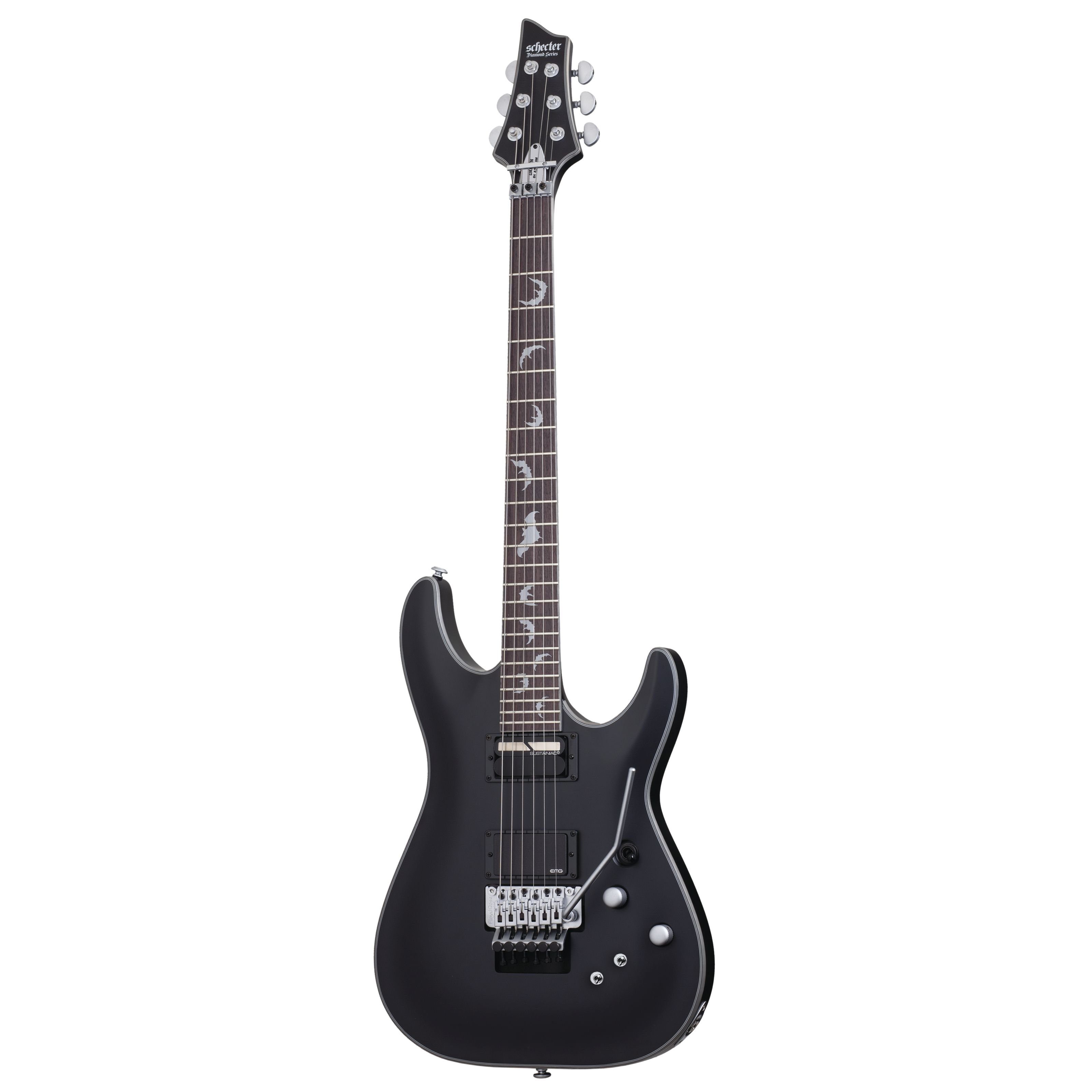 Schecter E-Gitarre, Damien Platinum-6 FR S Satin Black, E-Gitarren, ST-Modelle, Damien Platinum-6 FR S Satin Black - E-Gitarre